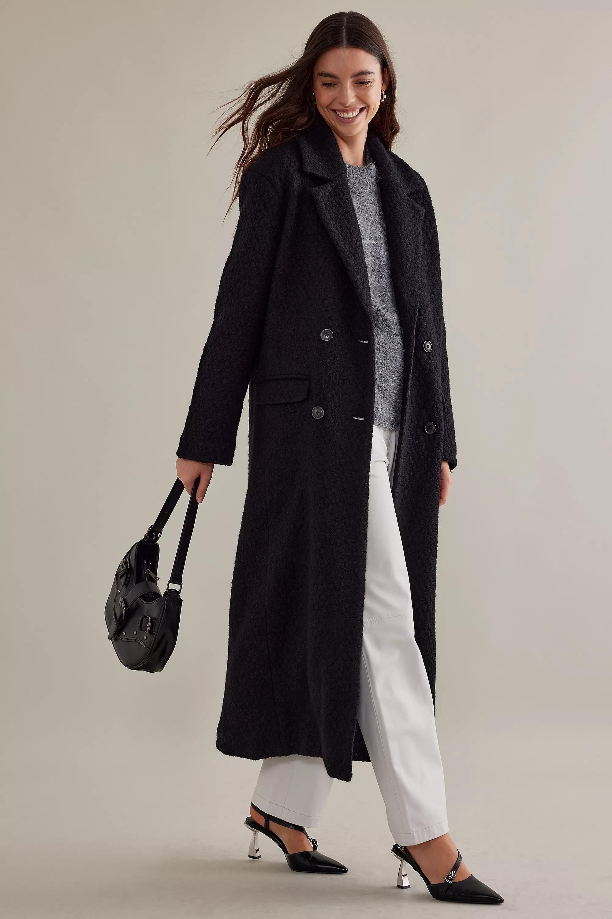 Buckle Studded Faux-Leather Shoulder Bag, Black, A501_0001, large image number 2