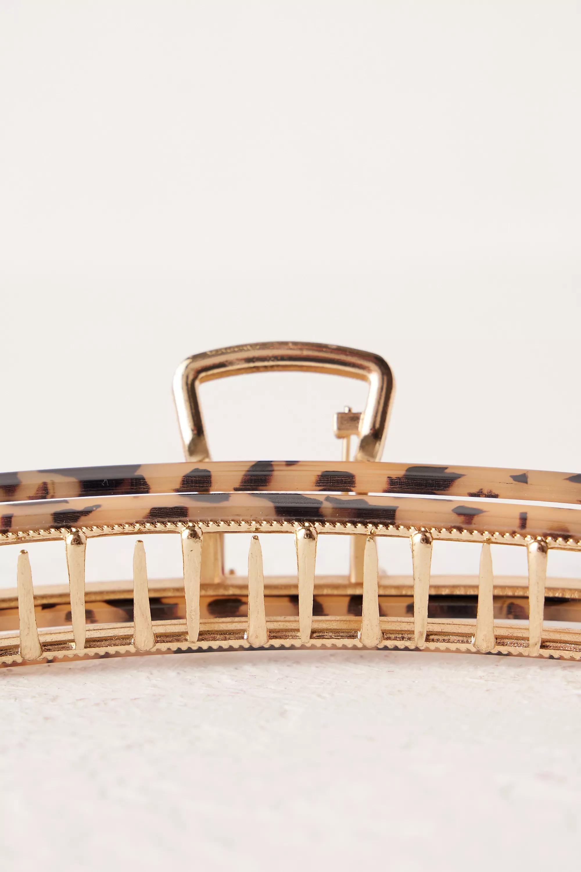 Motif Tort Metal Long Hair Claw Clip, Brown, A501_0029, large image number 2