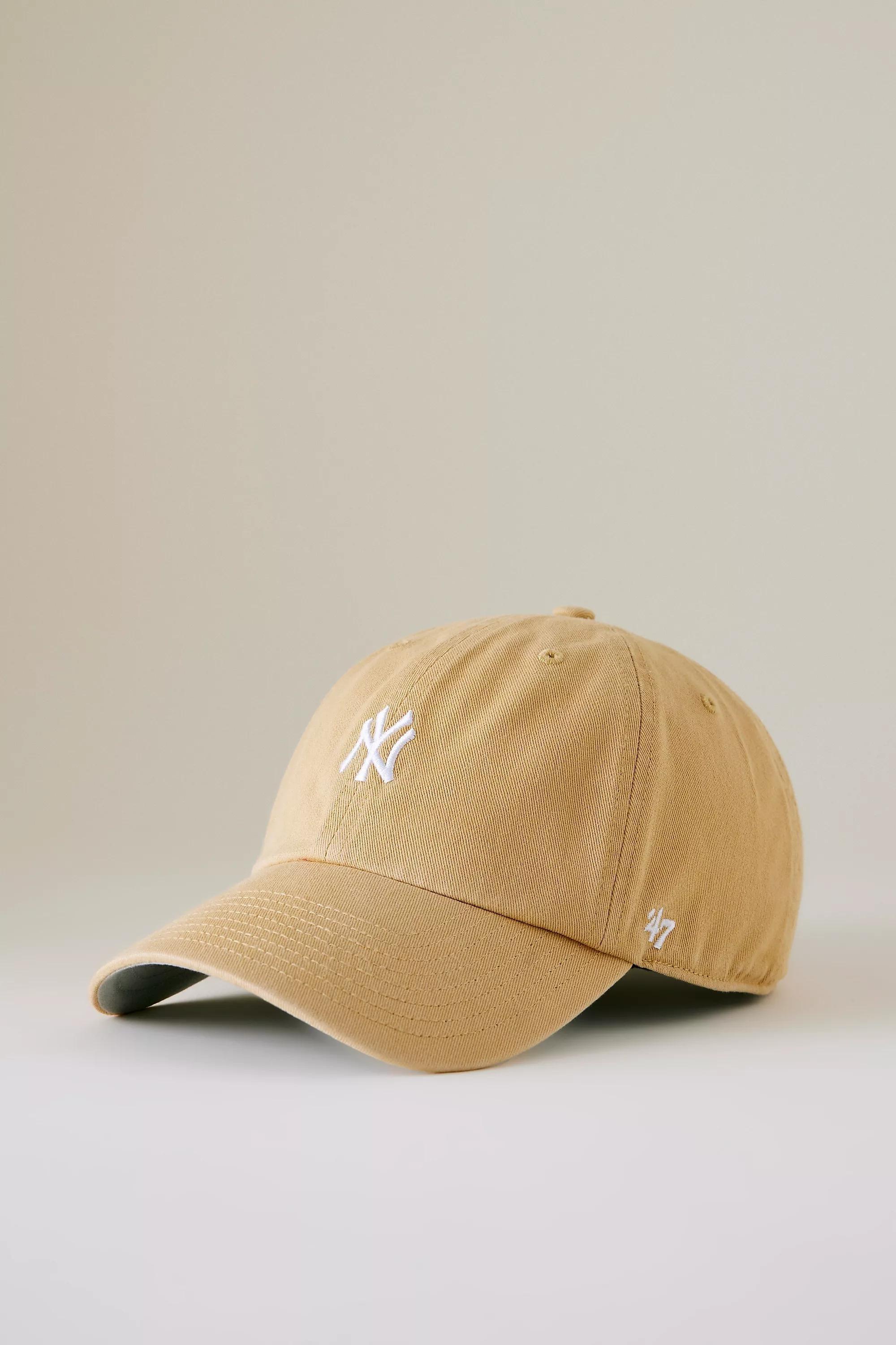 Anthropologie Embroidered Baseball Cap, Yellow, , medium