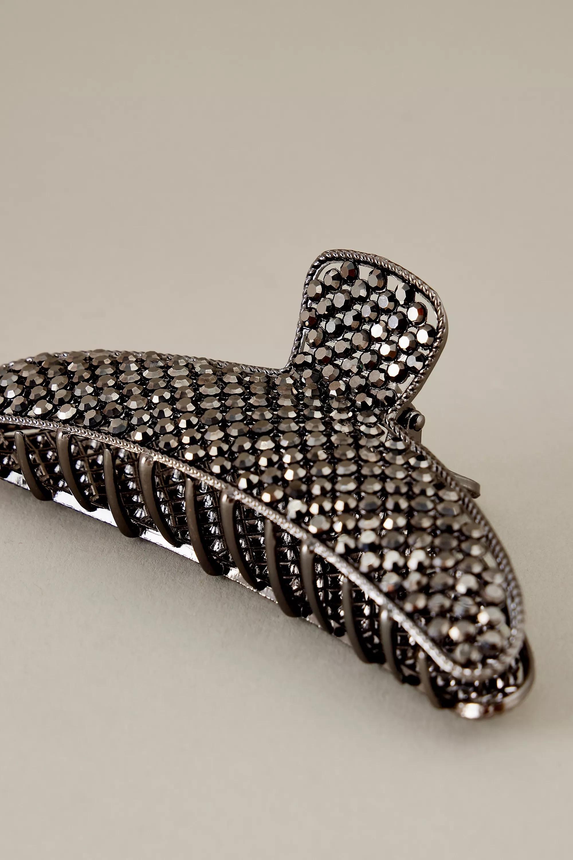 Sparkle Hair Clip, Black, A501_0001, large image number 4