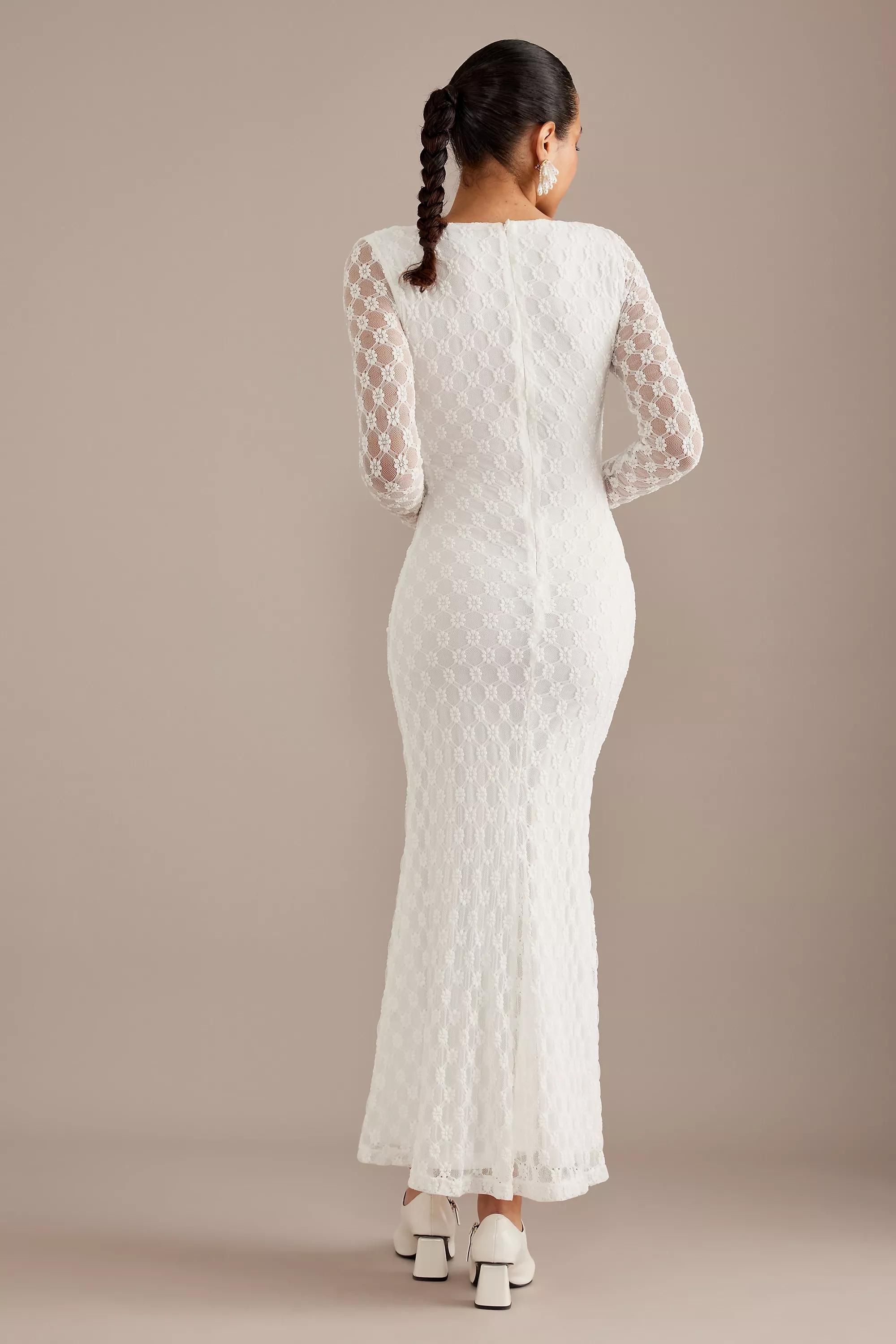 Bardot Adoni Long-Sleeve Lace Midi Dress, White, , large image number 2