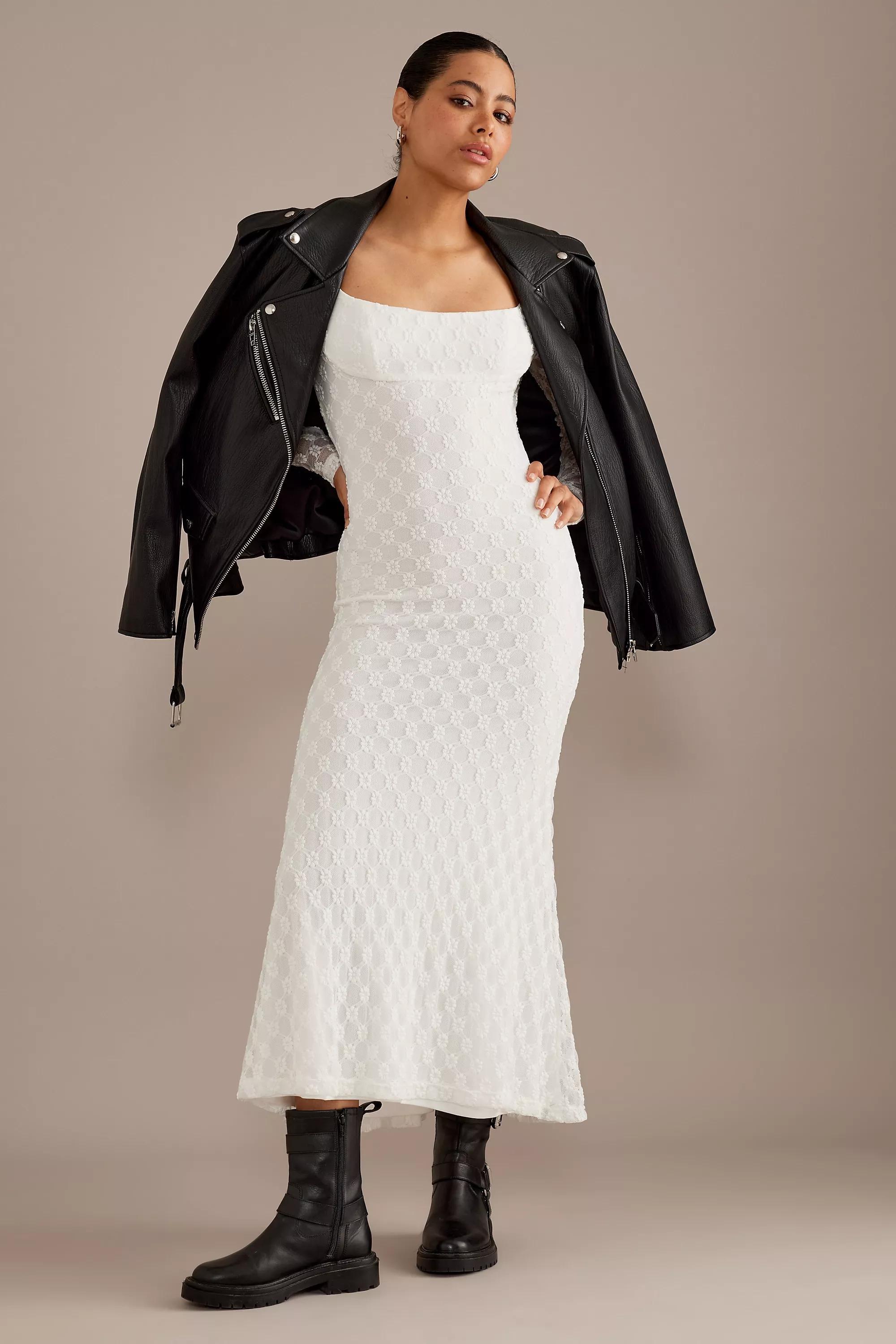 Bardot Adoni Long-Sleeve Lace Midi Dress, White, , large image number 5