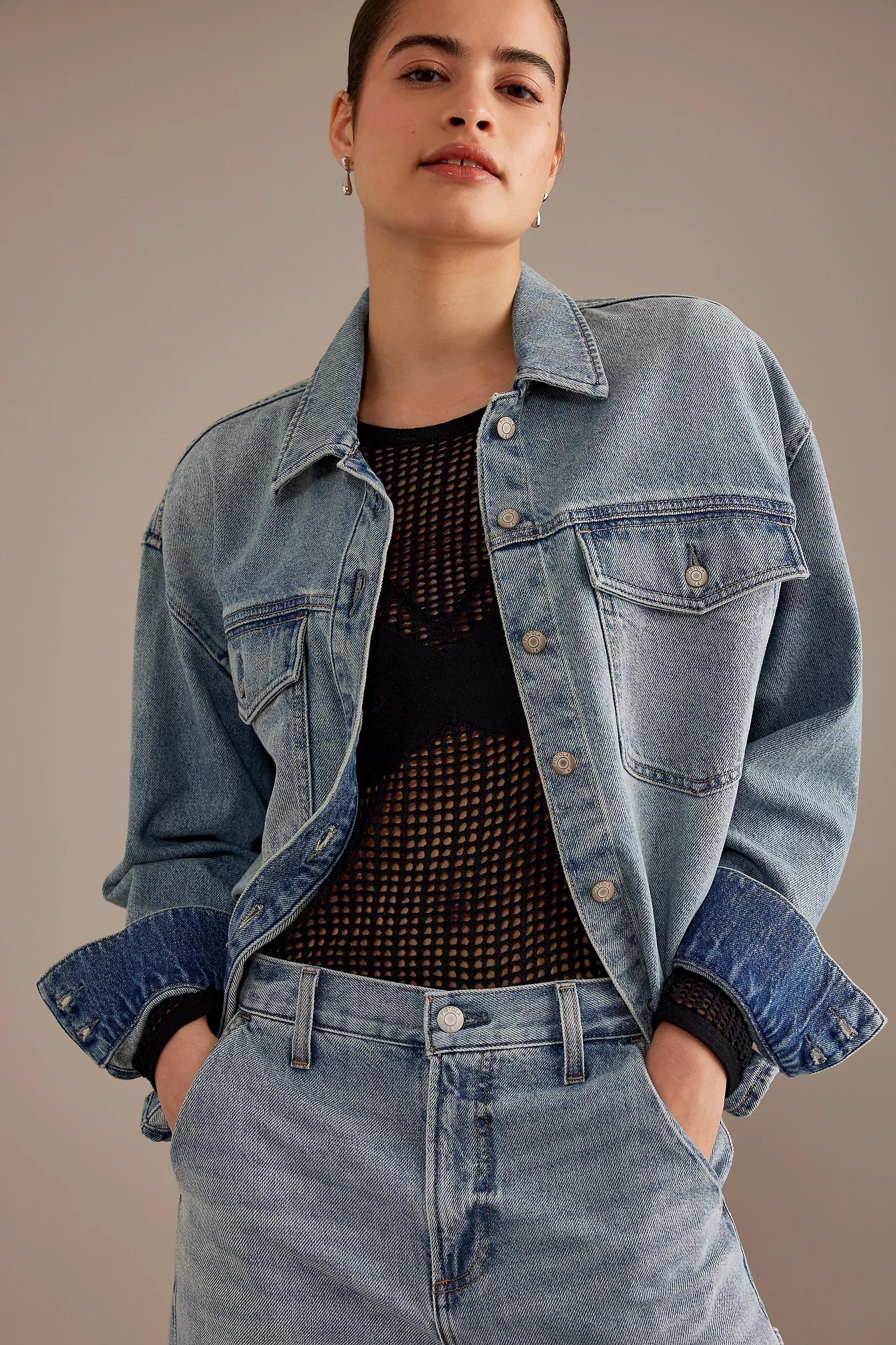 Pistola Mandy Cropped Denim Jacket, Blue, , large image number 0