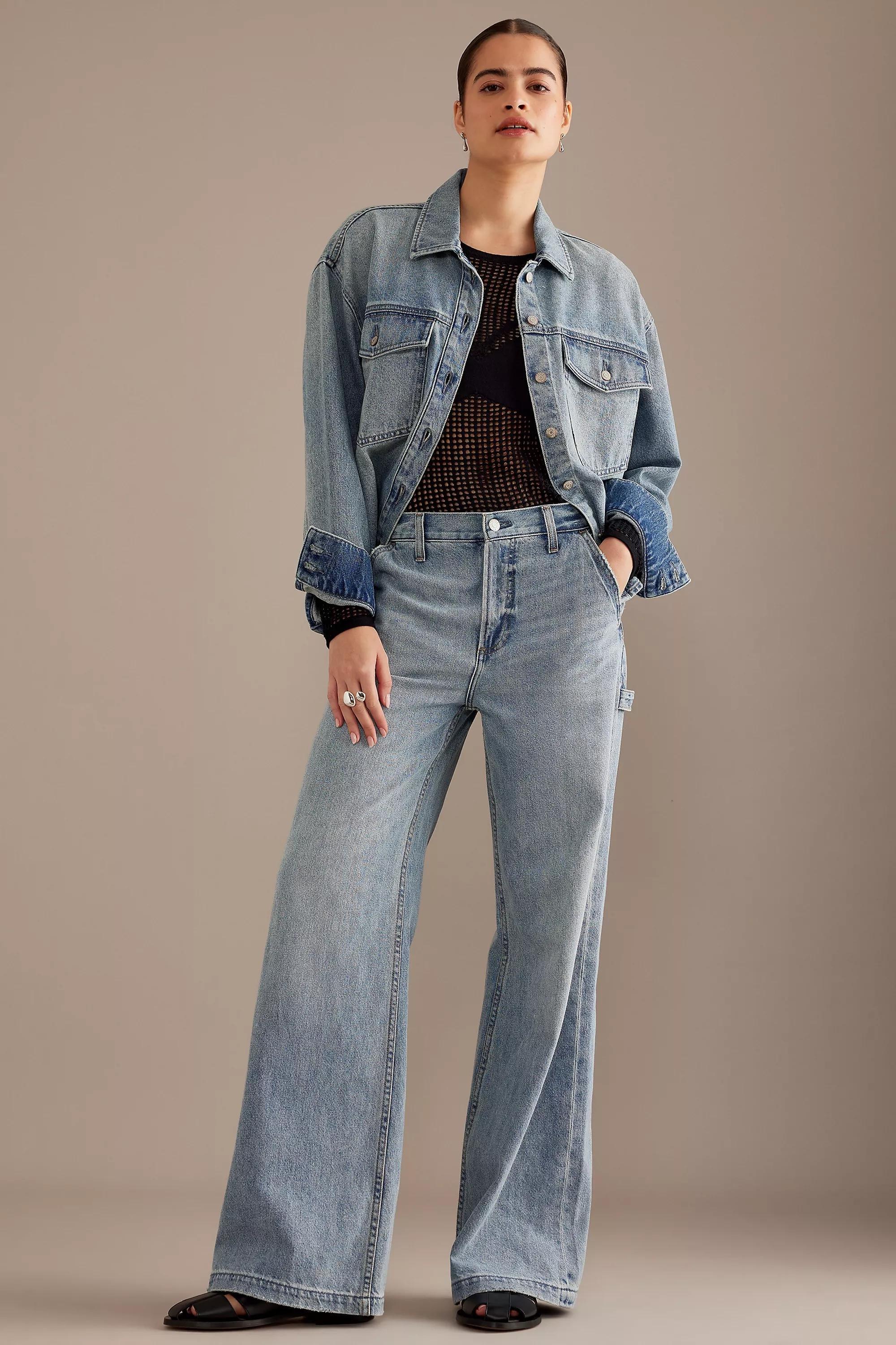 Pistola Mandy Cropped Denim Jacket, Blue, , large image number 1