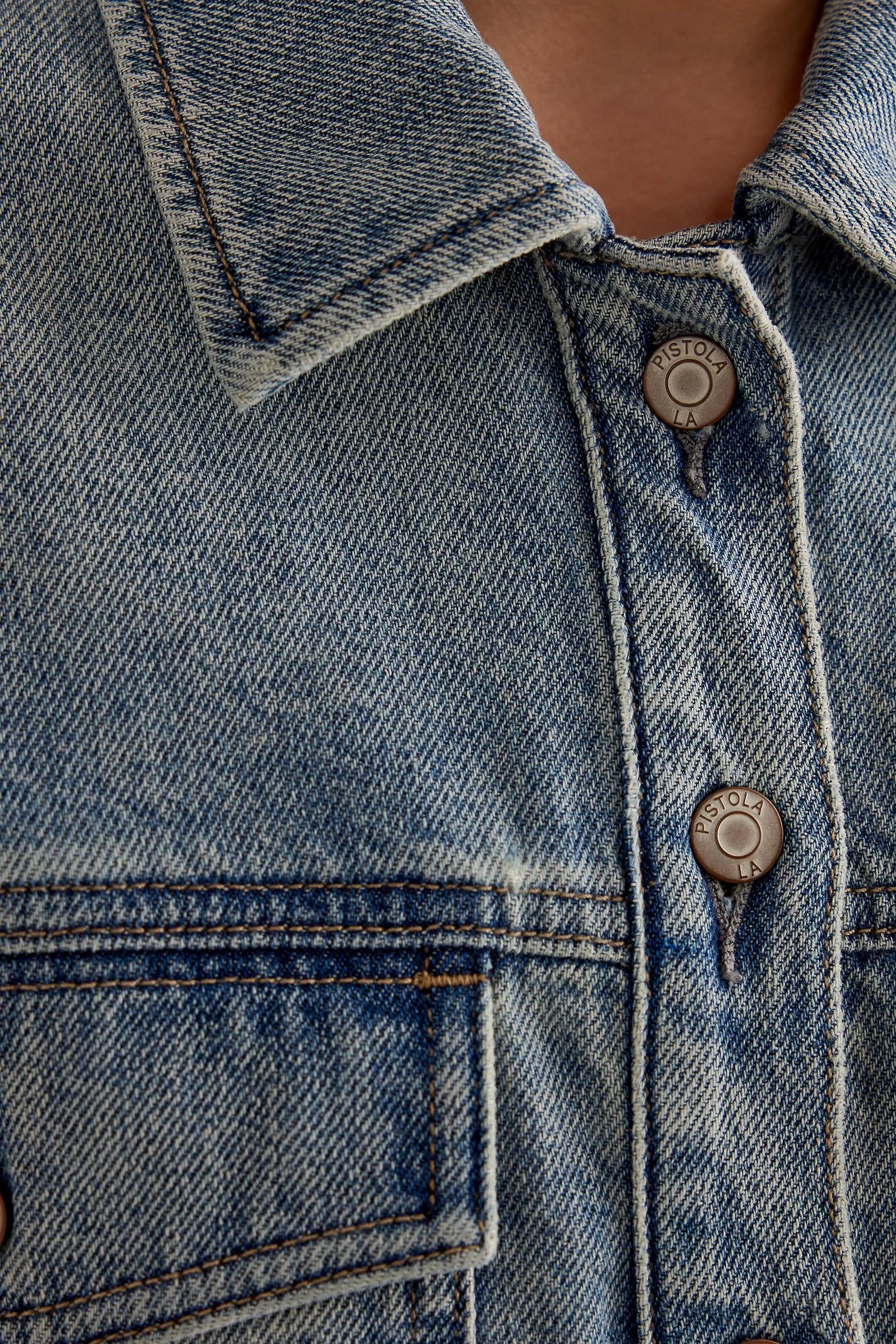 Pistola Mandy Cropped Denim Jacket, Blue, , large image number 4