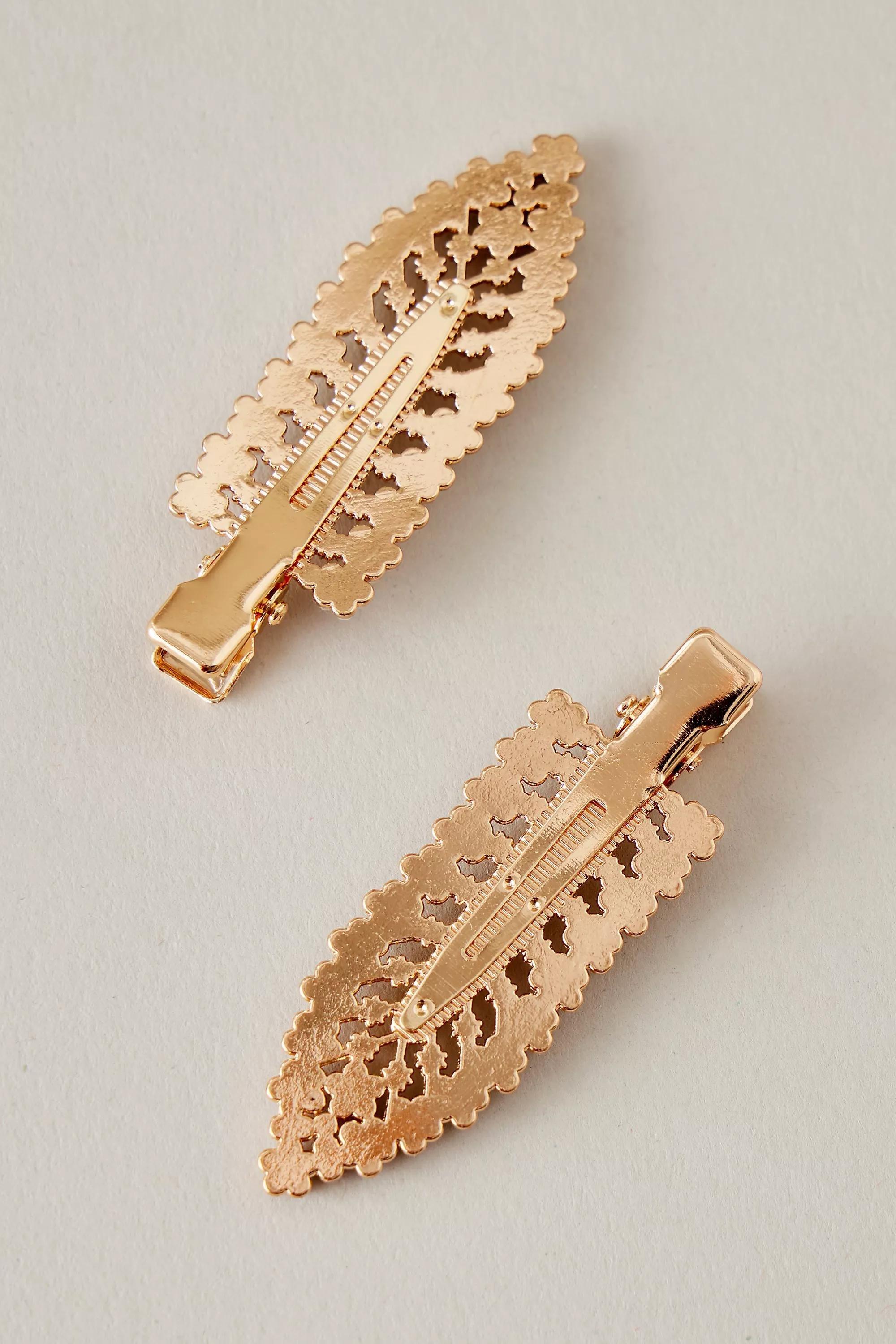 ASSORT Pearl Creaseless Hair Clips, Set of 2, , large image number 2
