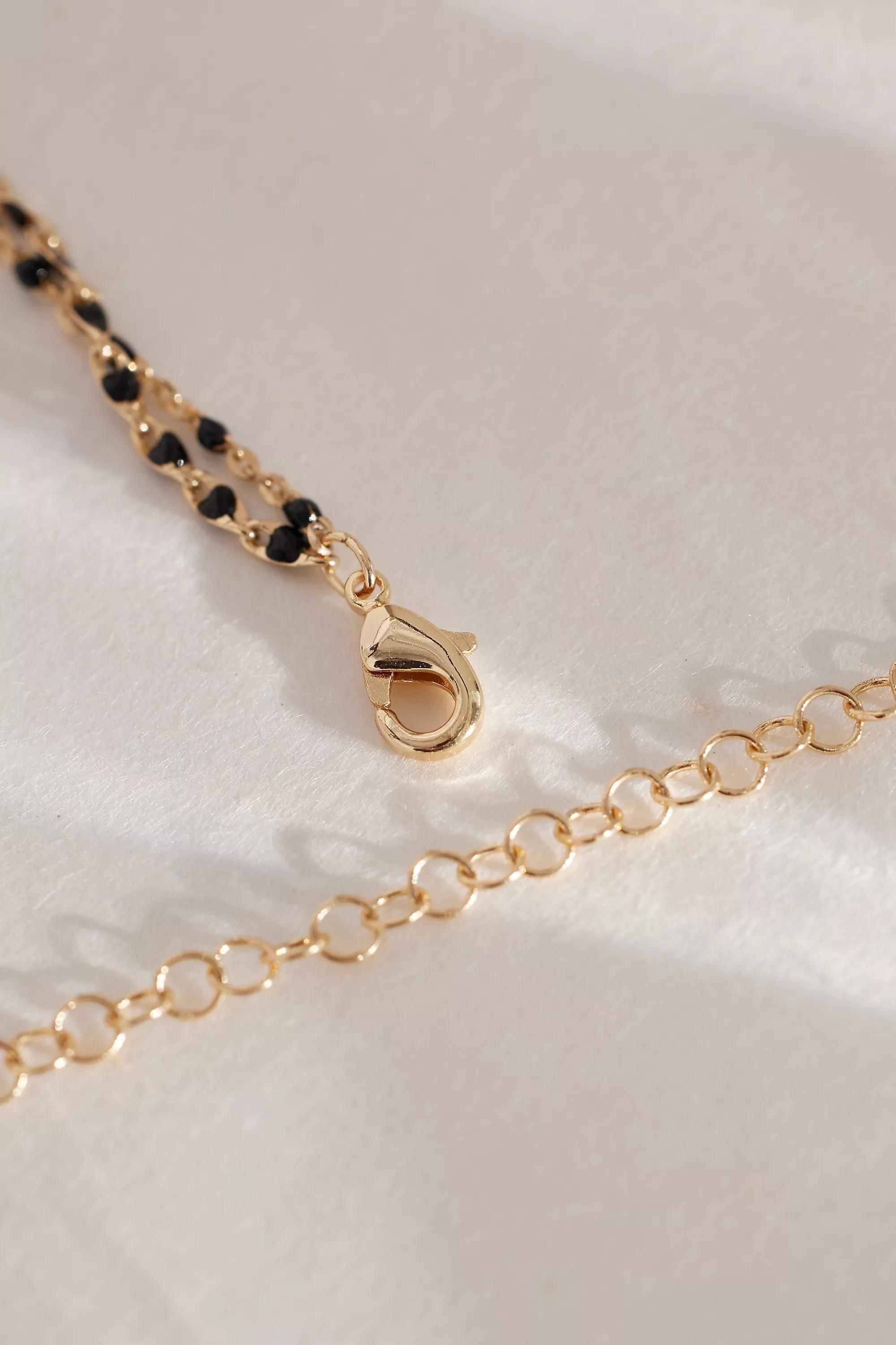 Uk Epoxy Layer Evileye Necklace, Black, A501_0001, large image number 2