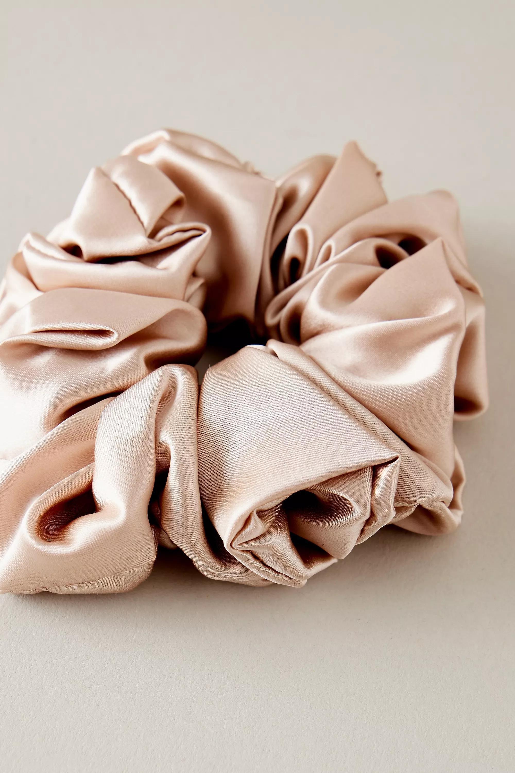 The Big Silk Mulberry Silk Hair Scrunchie, Pink, , large image number 1