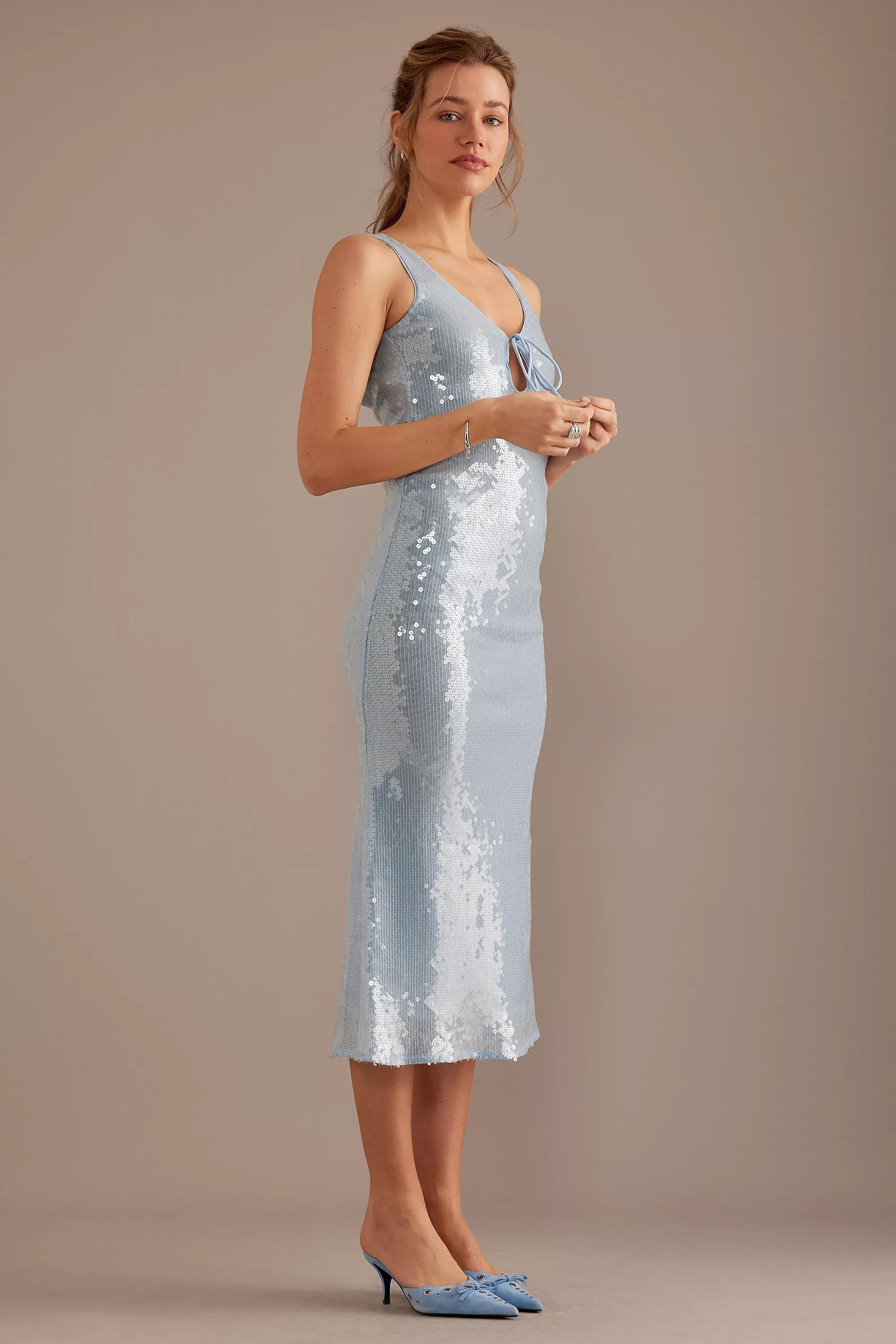 Bardot Adoni Sleeveless Midi Dress, Blue, , large image number 0