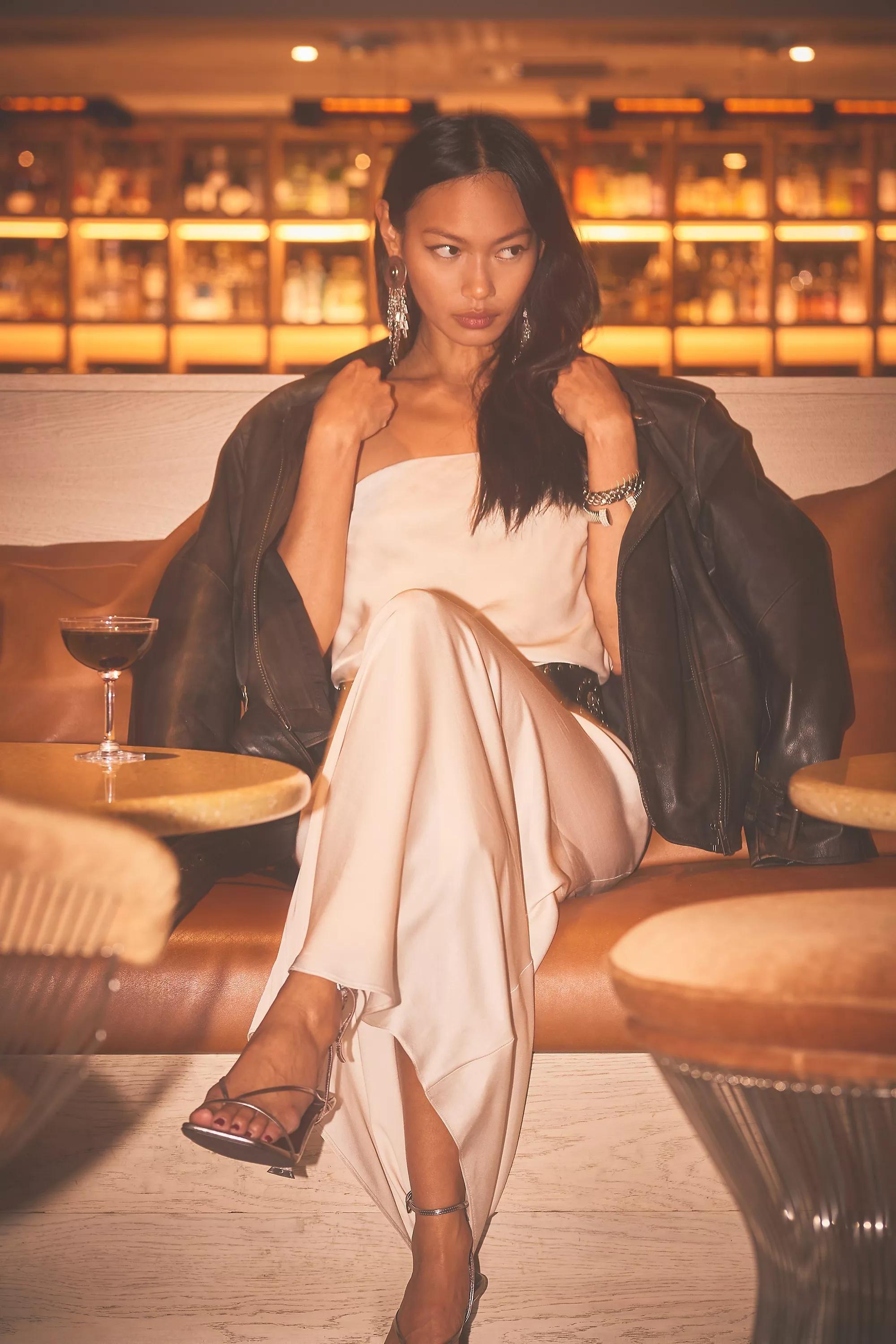 Anthropologie Plain Slip Party Maxi, Cream, A501_0012, medium