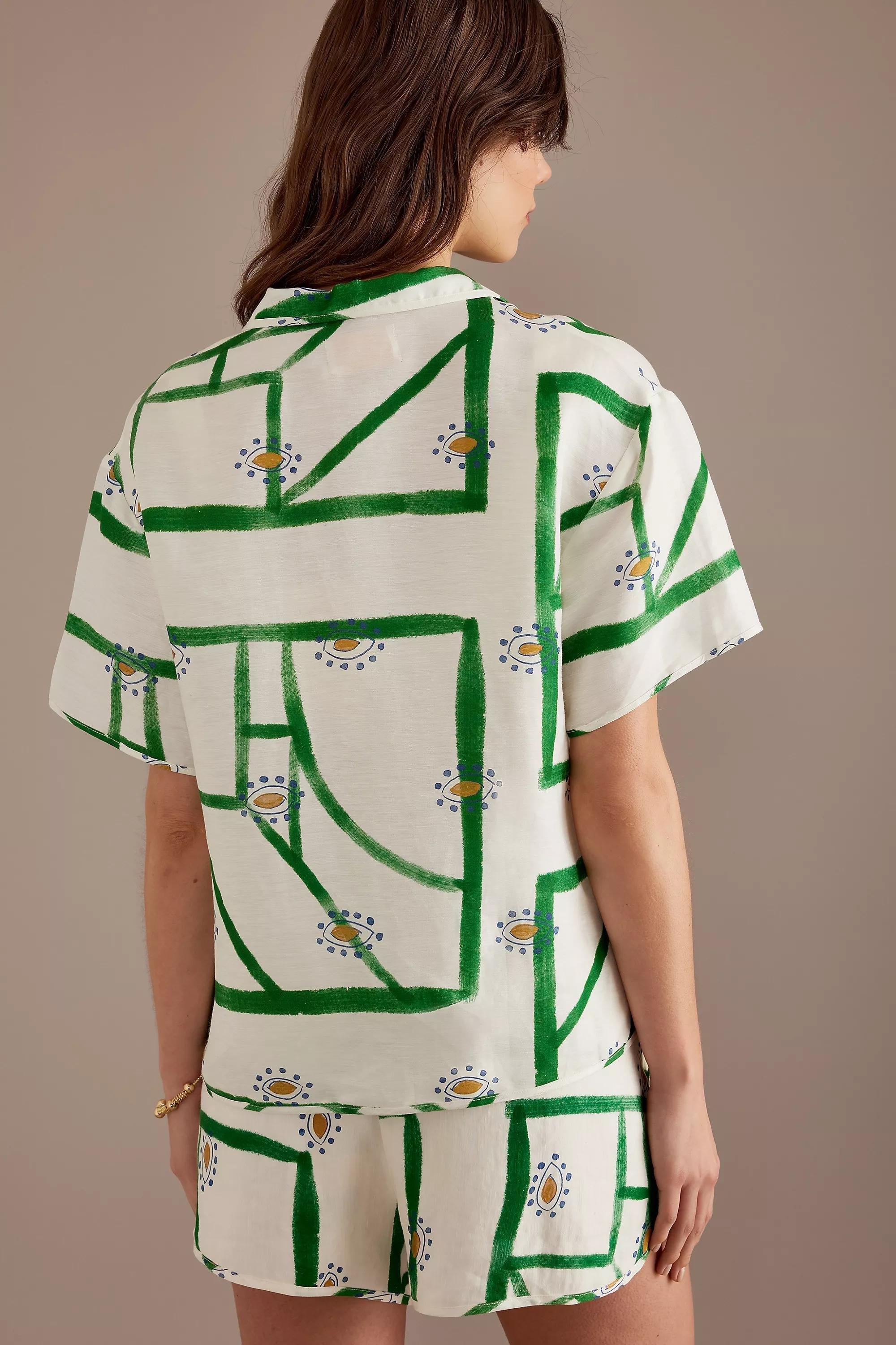 Sancia Short-Sleeve Shirt, Green, , large image number 3