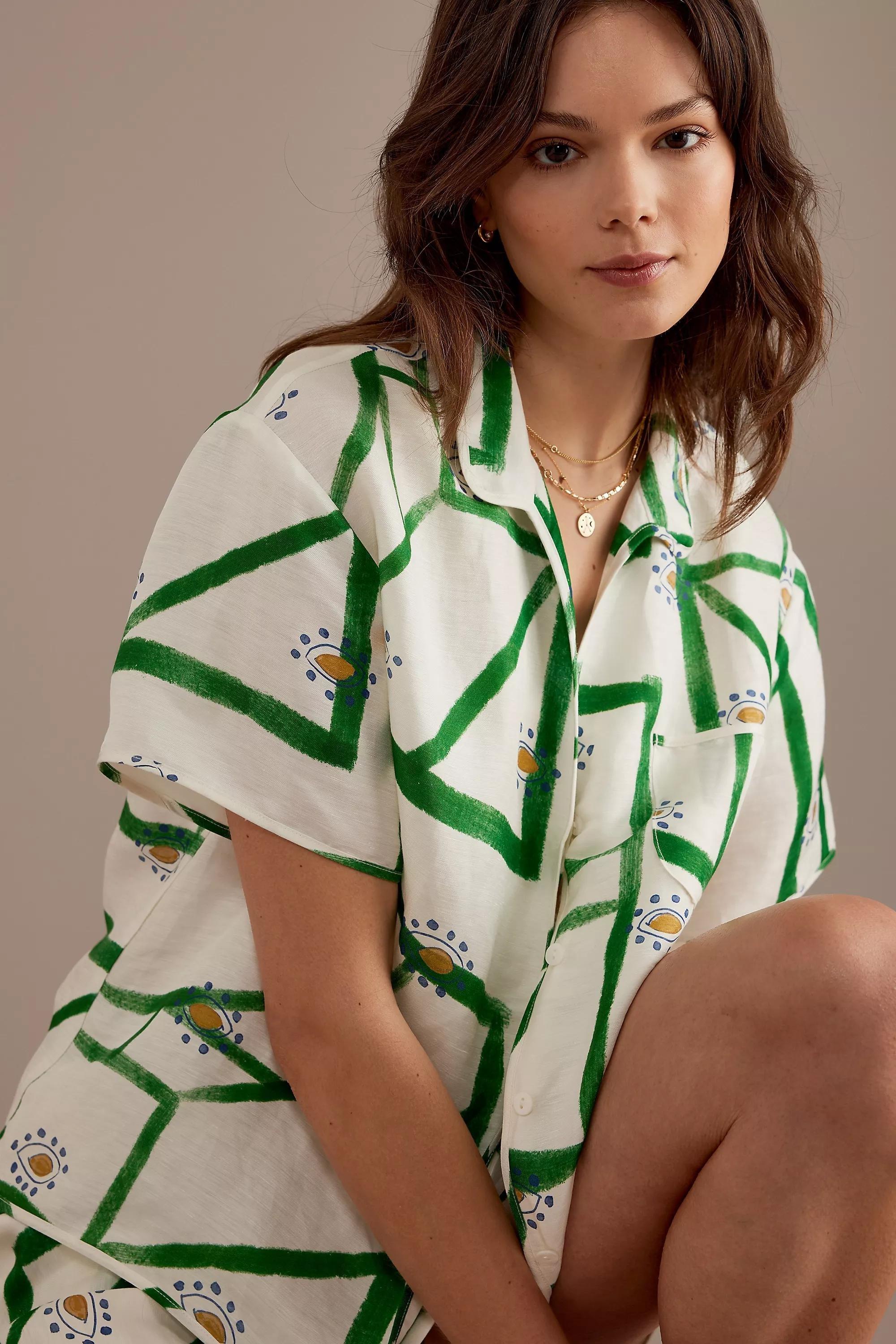 Sancia Short-Sleeve Shirt, Green, , large image number 4