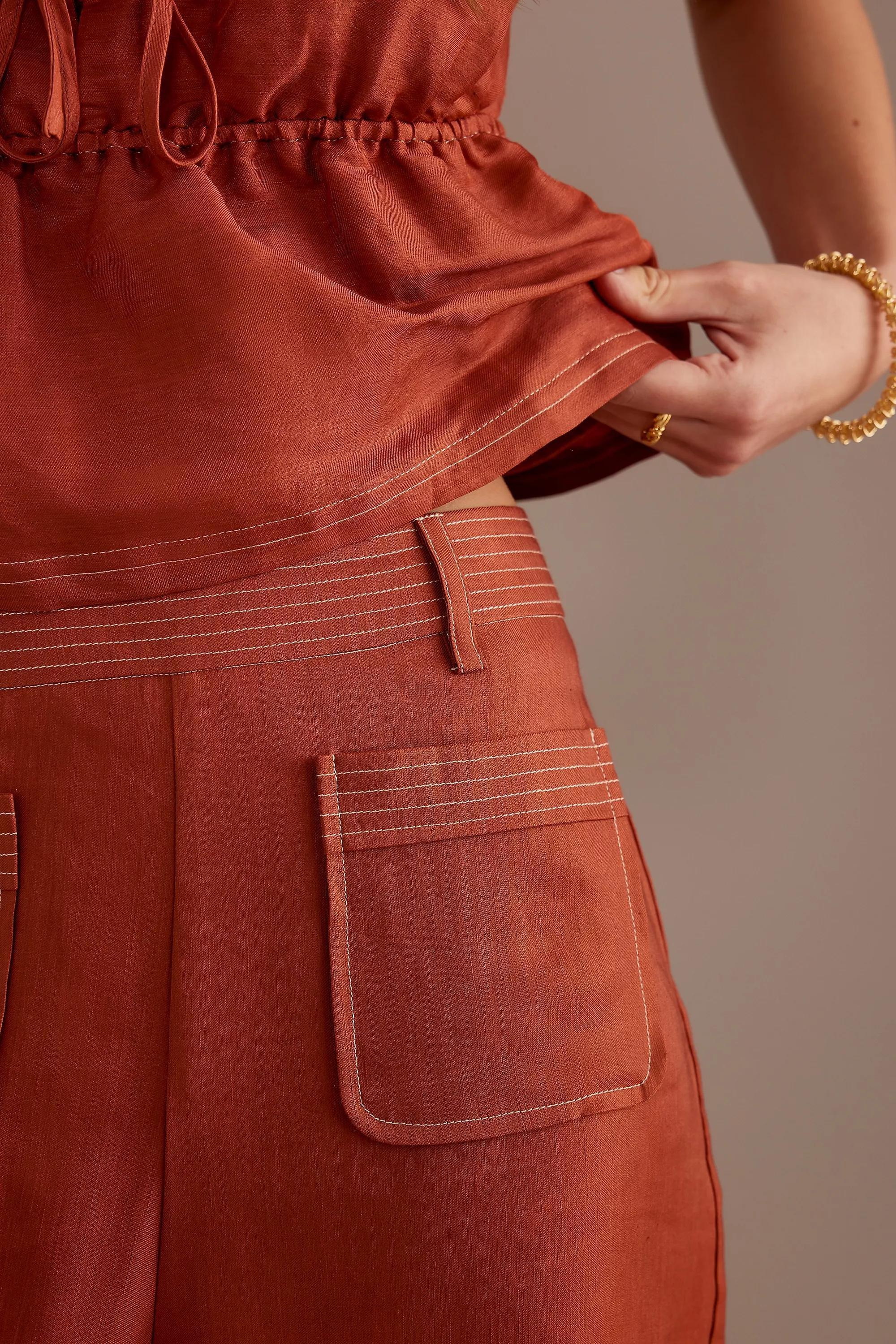 Sancia  Straight-Leg Trousers, Orange, , large image number 2