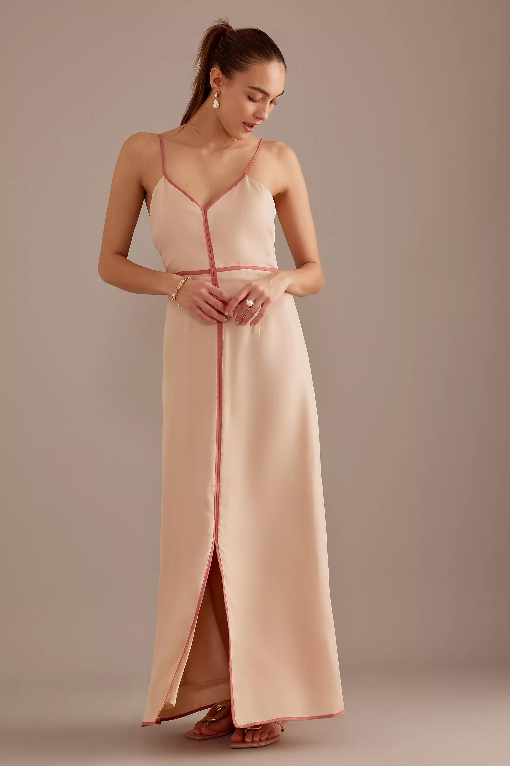 Sancia Tori V-Neck Maxi Dress, Beige, , large image number 1
