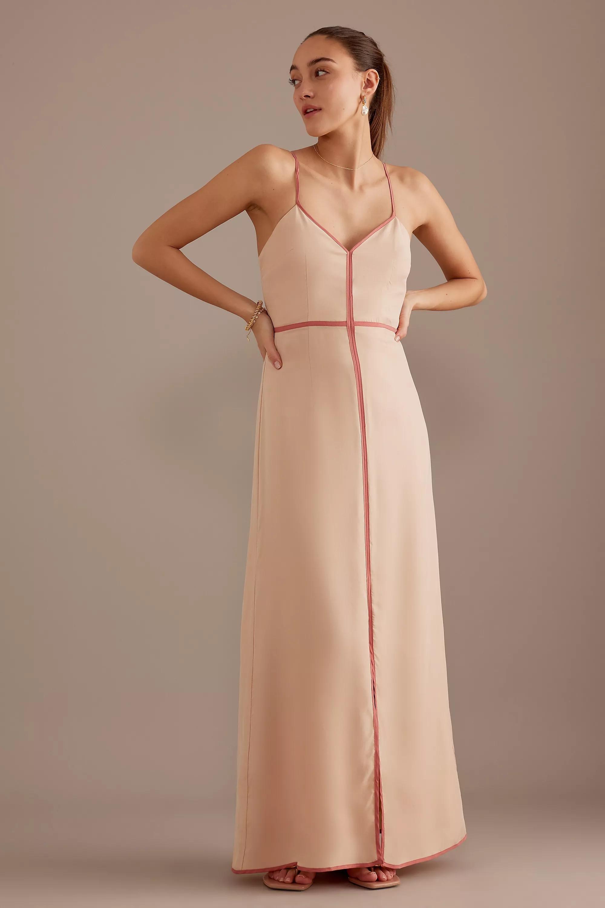 Sancia Tori V-Neck Maxi Dress, Beige, , large image number 2