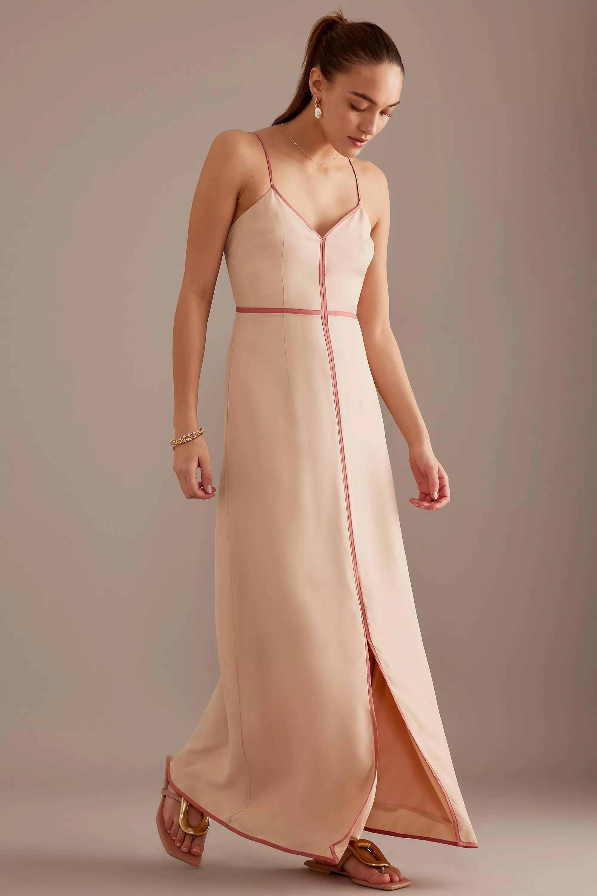 Sancia Tori V-Neck Maxi Dress, Beige, , large image number 3
