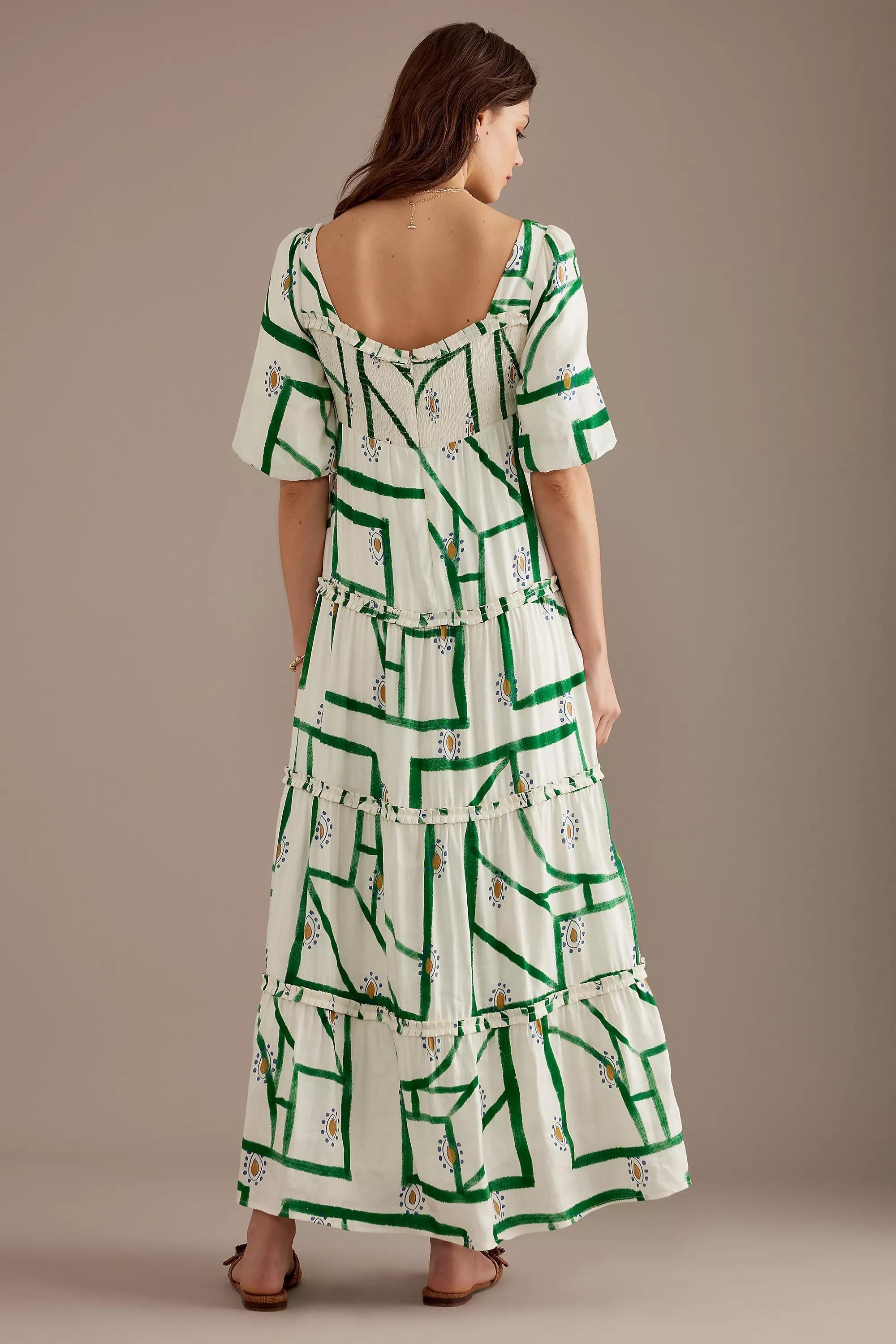 Sancia Harlow Tiered Maxi Dress, Green, , large image number 2