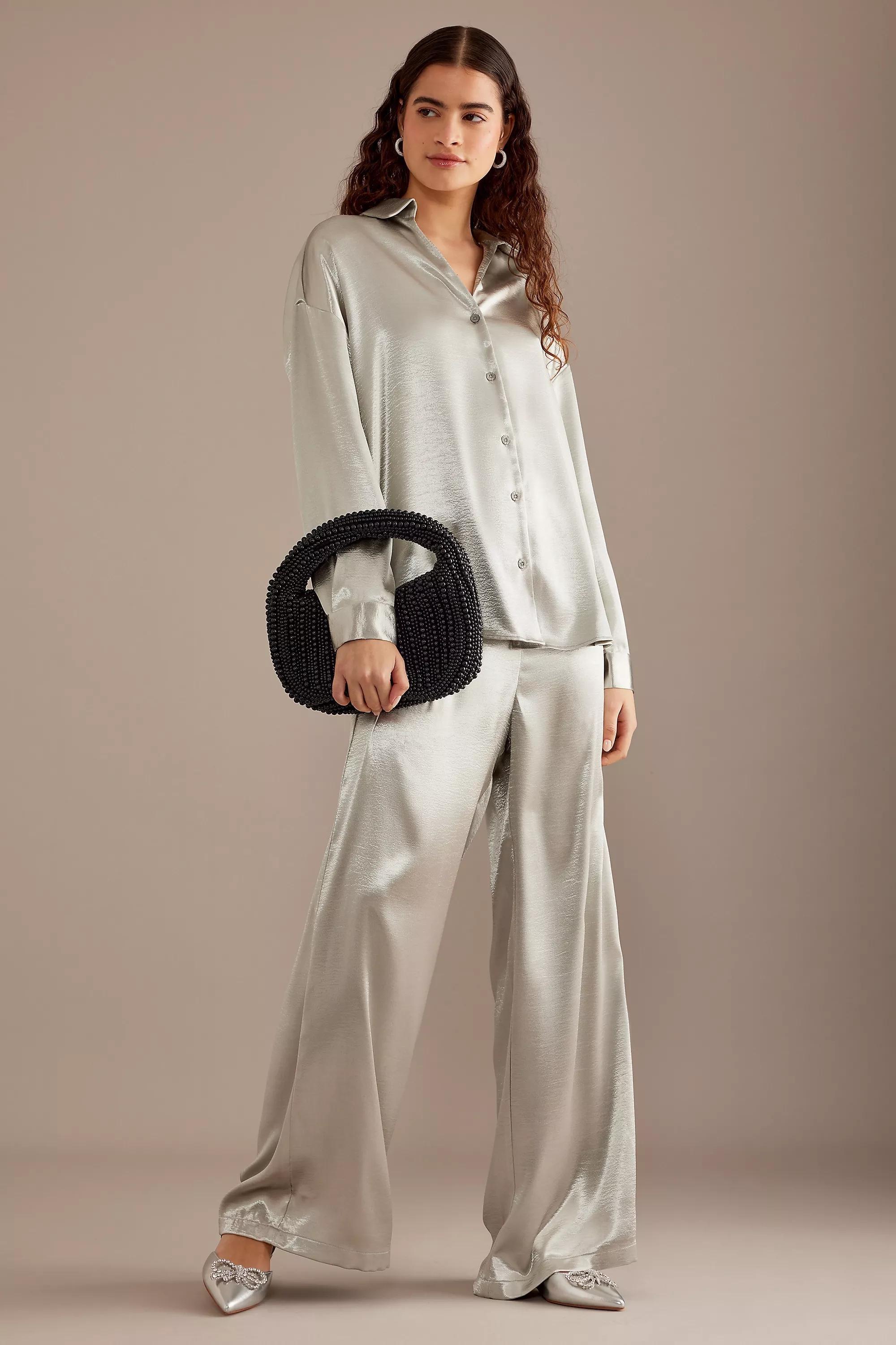 Guapa Button-down Shirt, Silver, , large image number 1