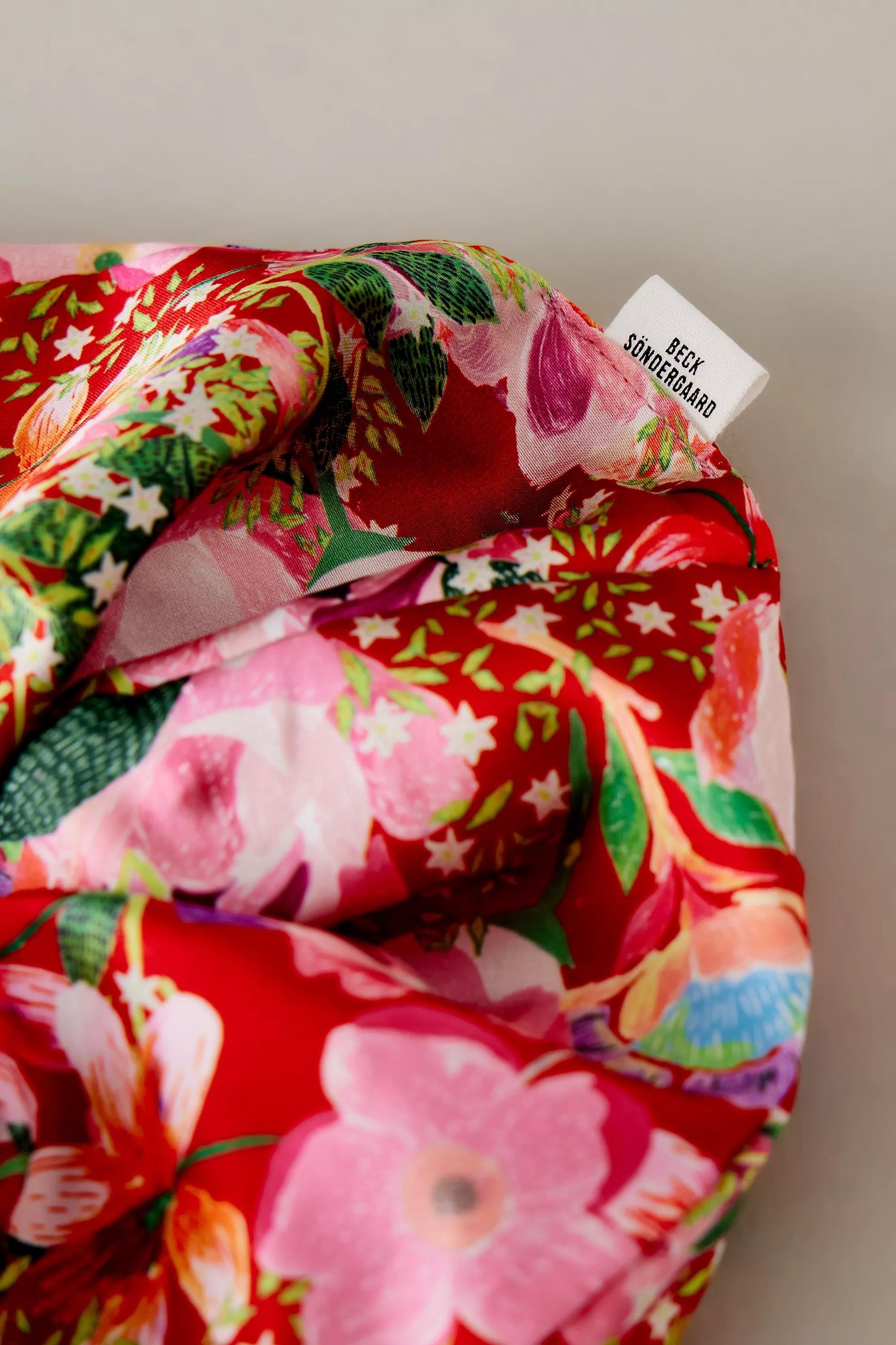 Becksondergaard Printed Hair Scrunchie, Red, A501_0060, large image number 1