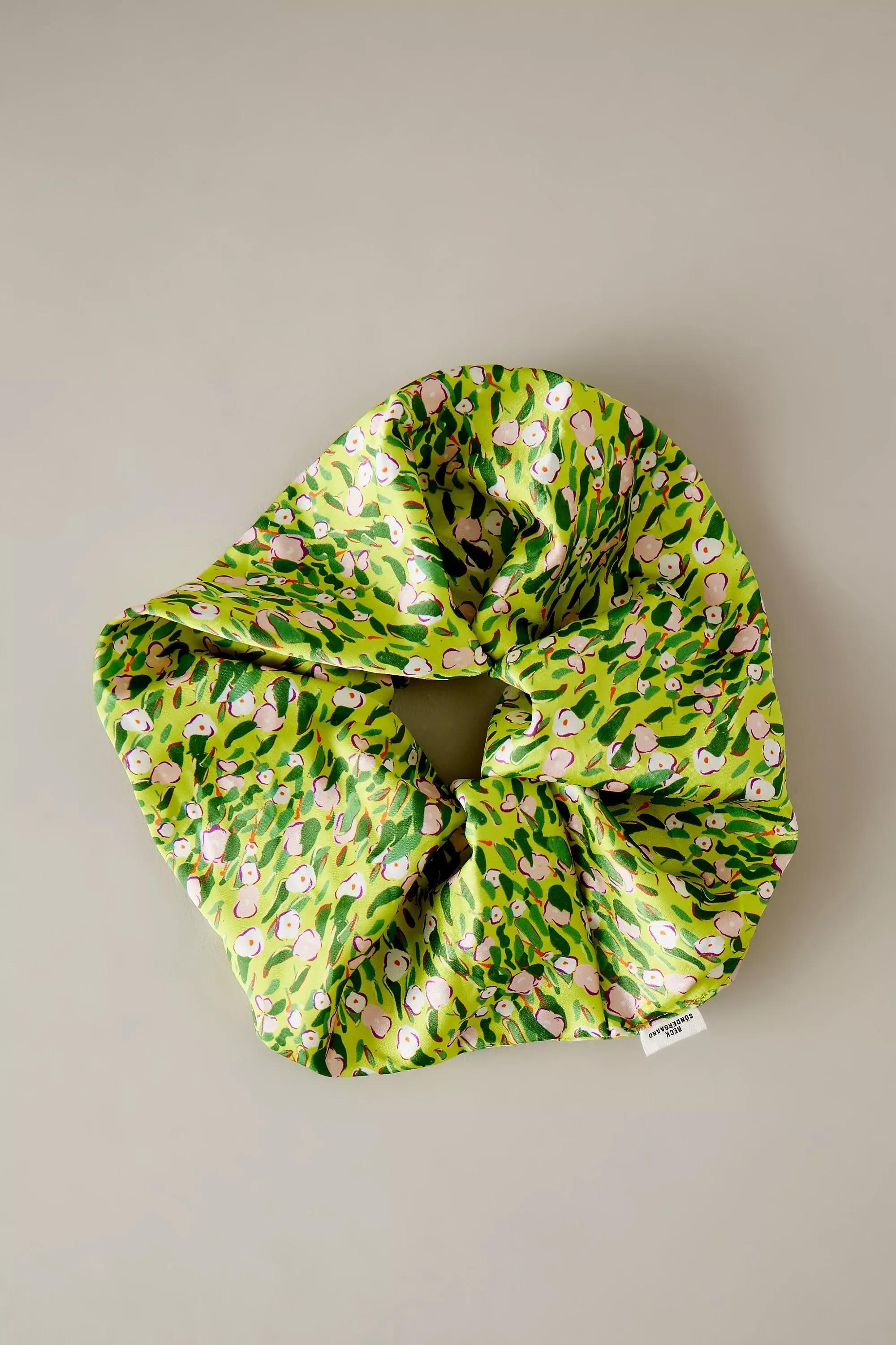 Becksondergaard Printed Hair Scrunchie, Green, A501_0237, large image number 0