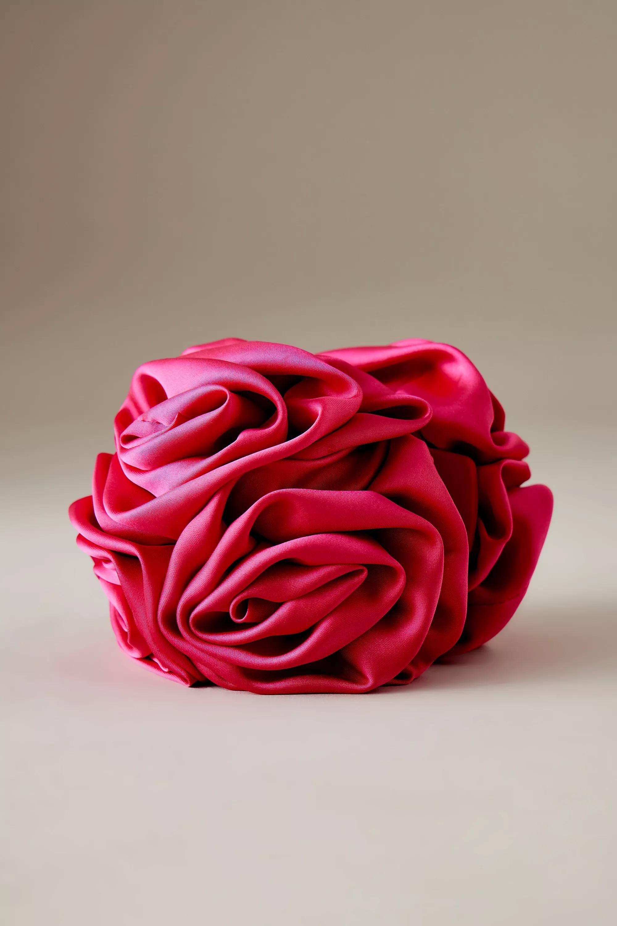 Becksondergaard Satin Rose Hair Claw Clip, Pink, A501_0066, large image number 0