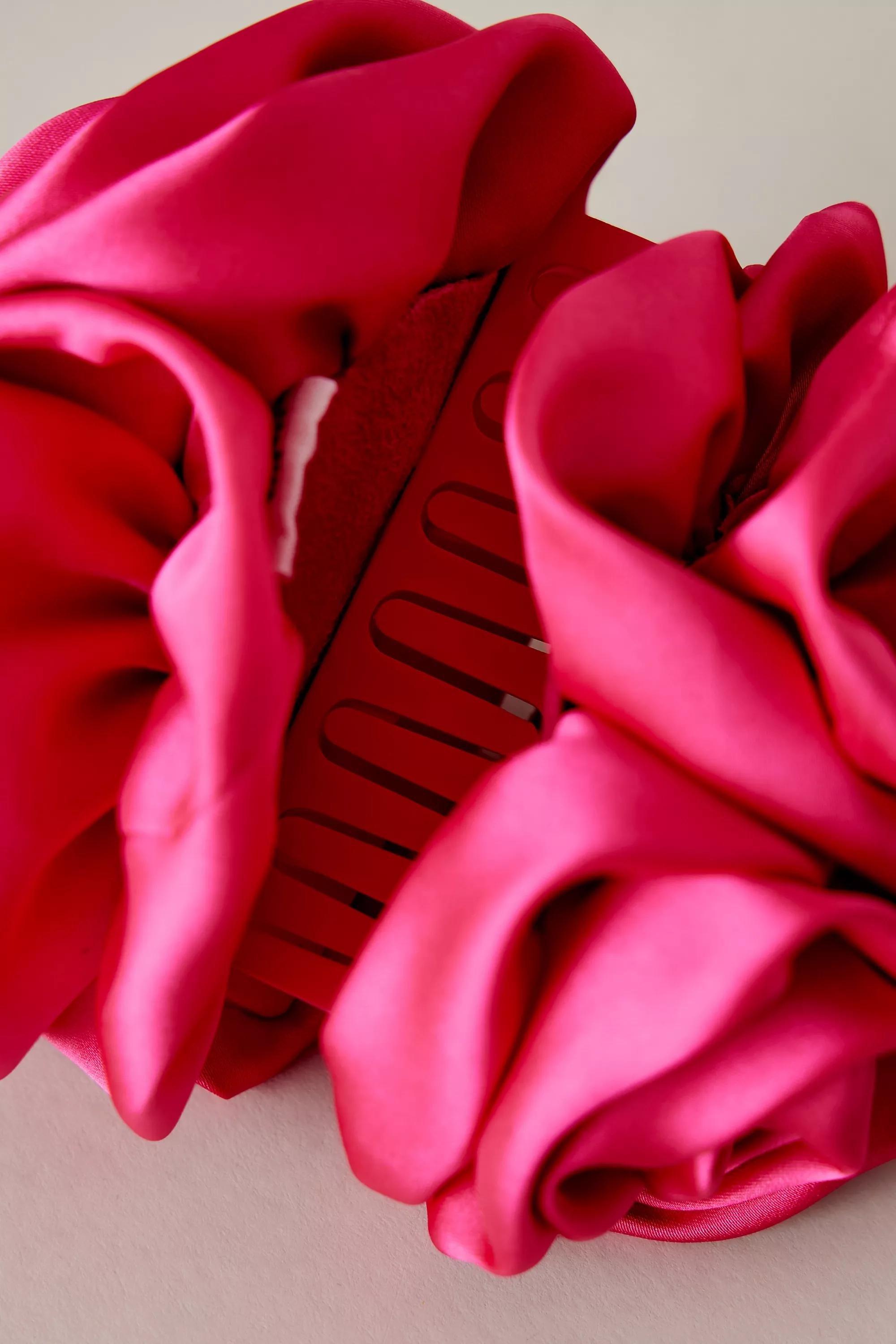 Becksondergaard Satin Rose Hair Claw Clip, Pink, A501_0066, large image number 1