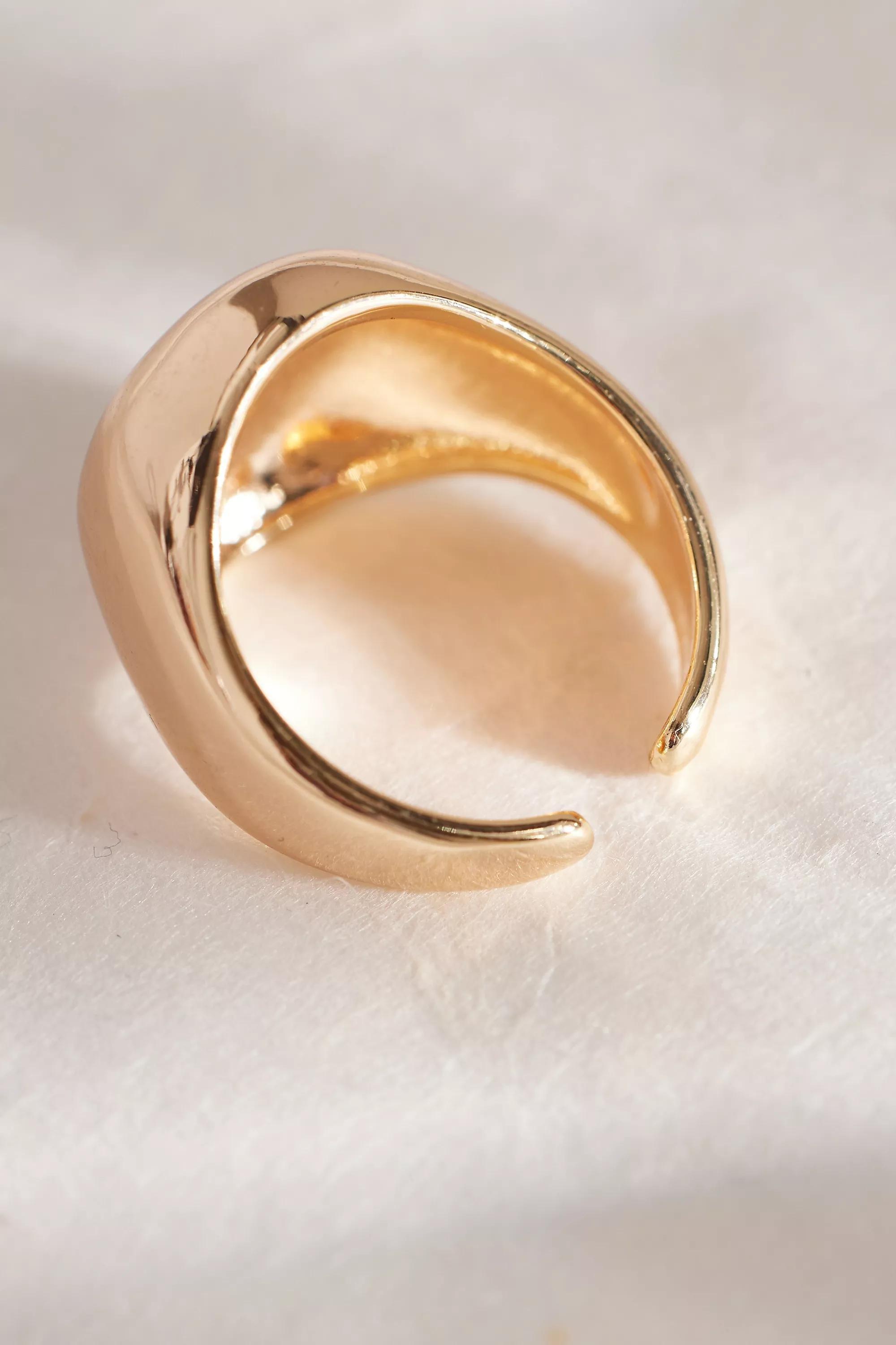 Chunky Dome Adjustable Ring, Gold-Plated, A501_0070, large image number 3