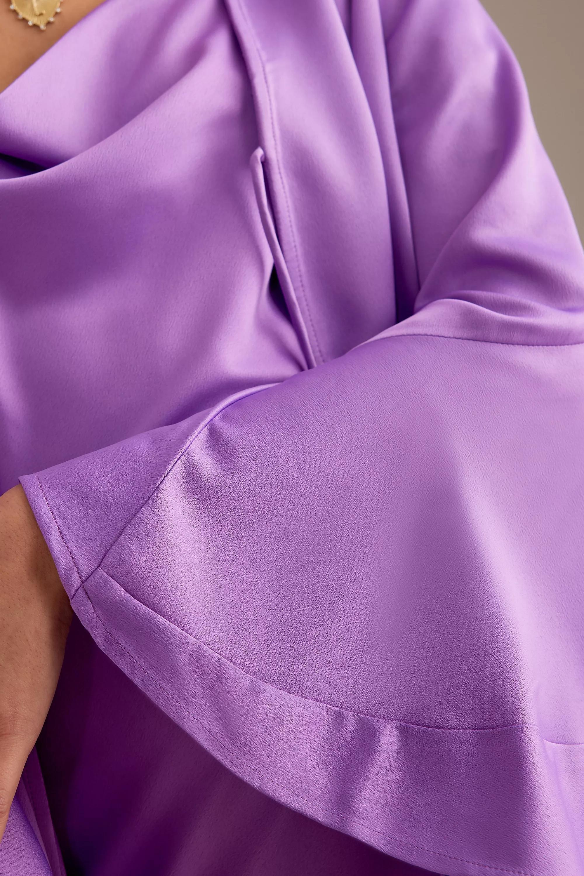 Fe Blank Satin Kimono, Purple, A501_0050, large image number 4