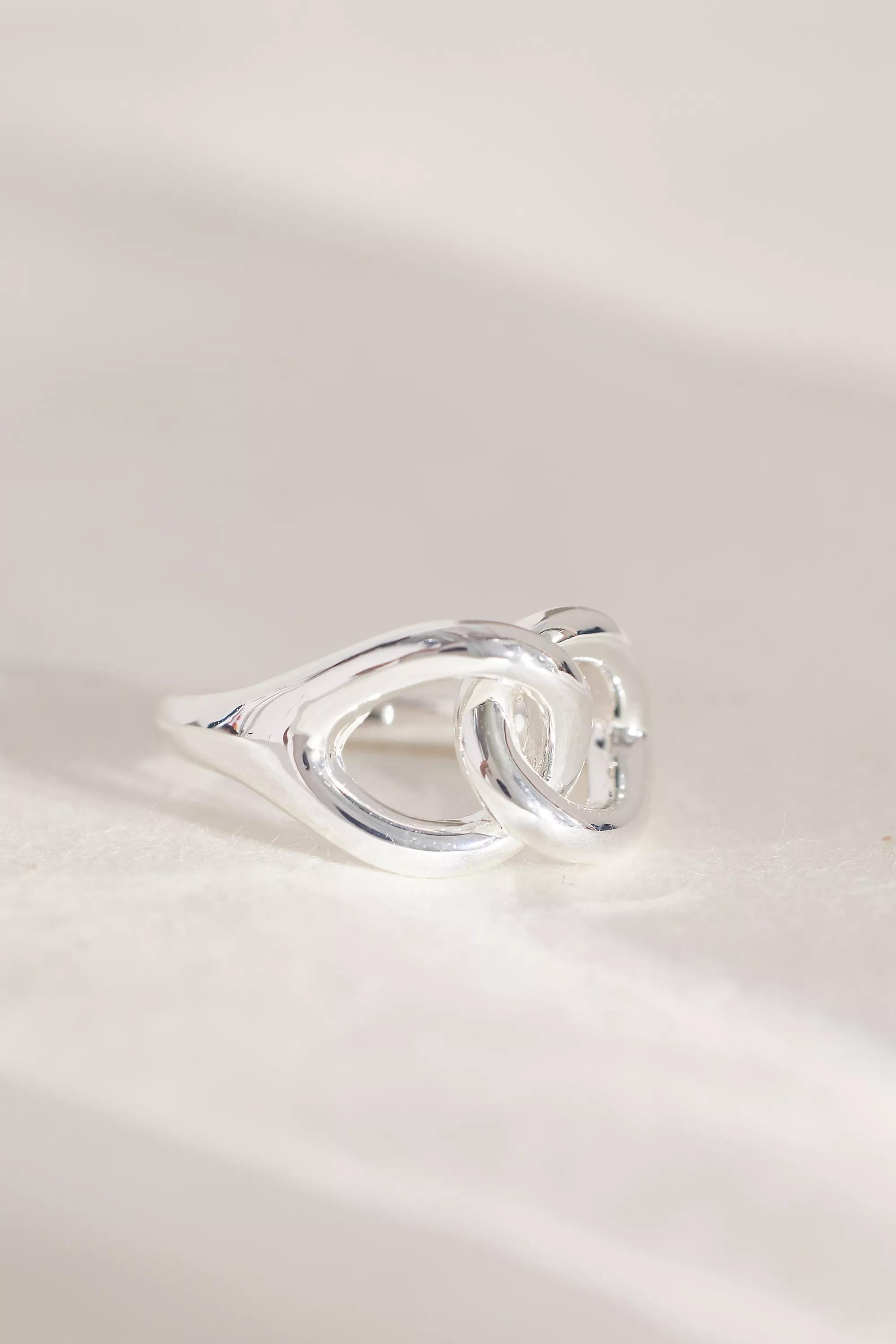 Uk Interlinked Ring, Silver, A501_0007, large image number 1
