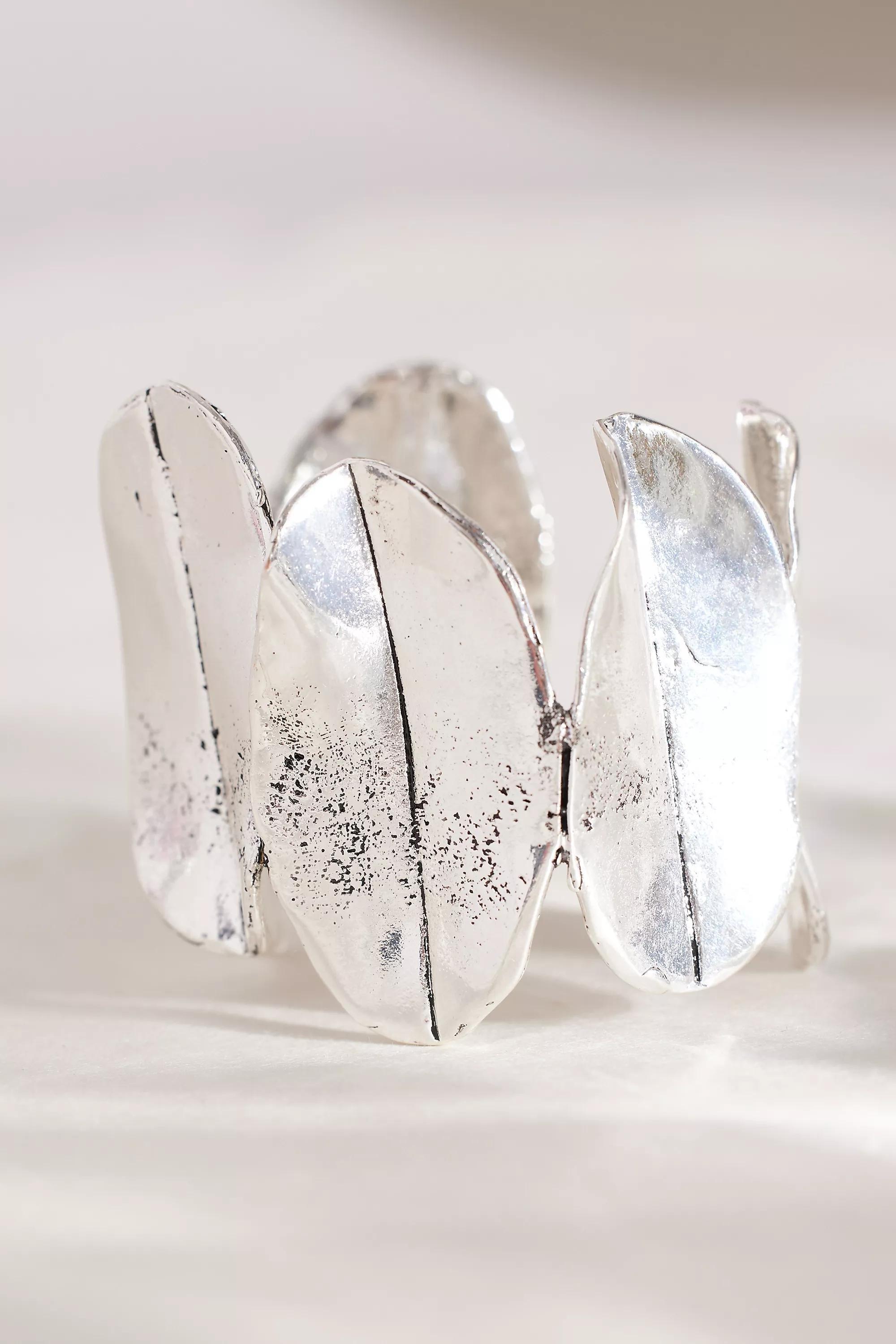 Chunky Cuff Bracelet, Silver-Plated, A501_0007, large image number 3