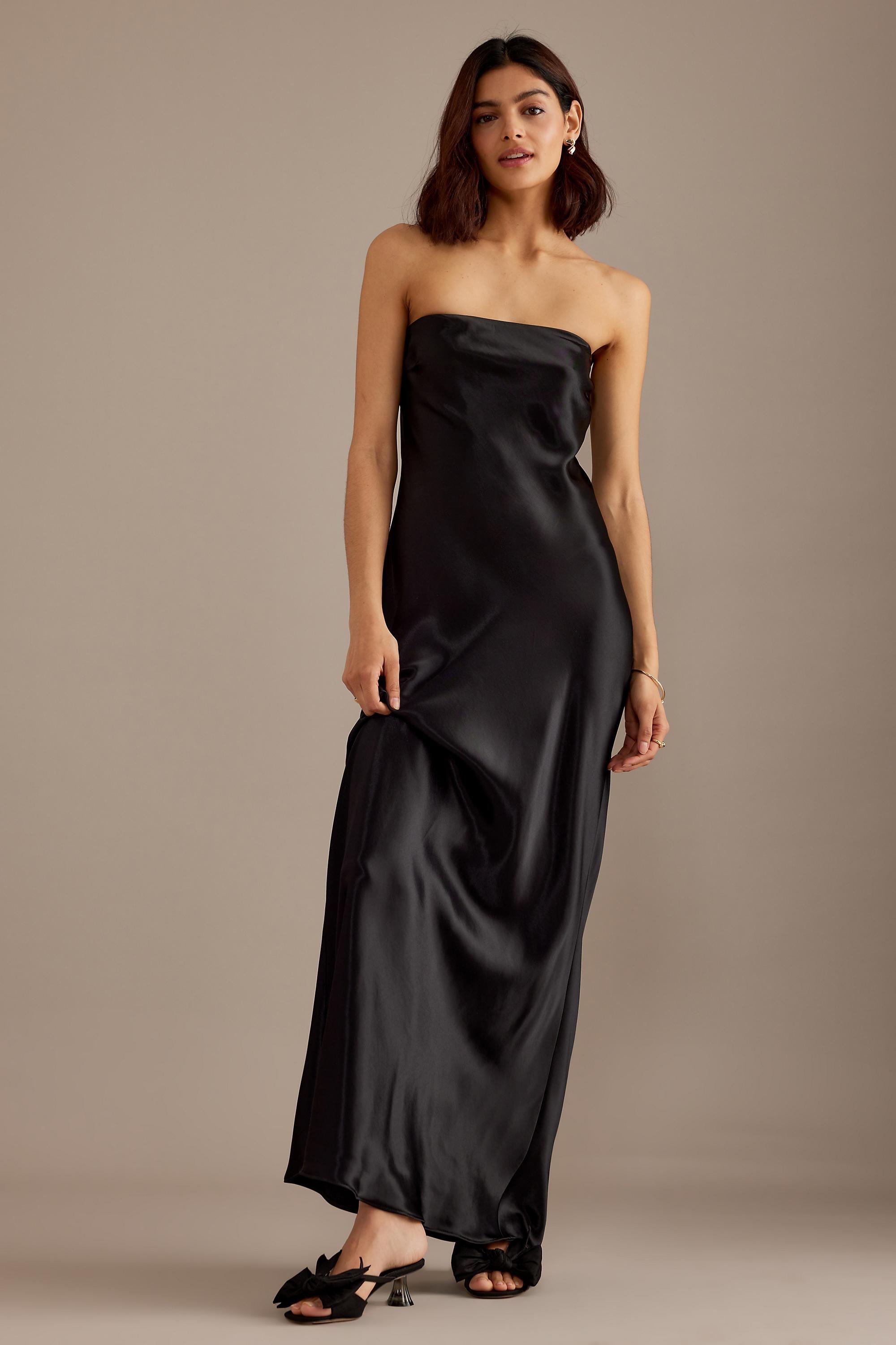 Anthropologie Strapless Maxi, Black, , large image number 2