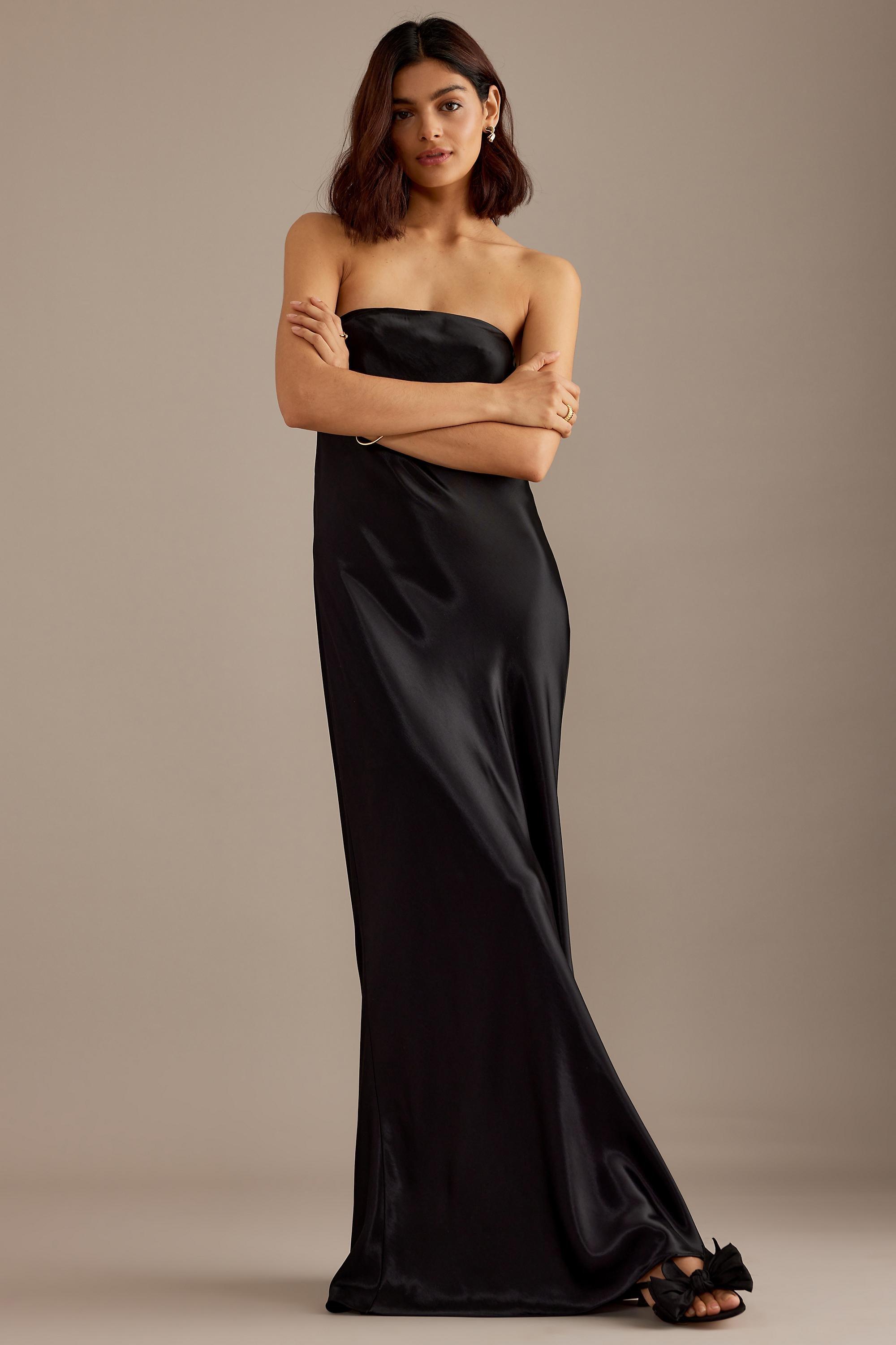 Anthropologie Strapless Maxi, Black, , large image number 4