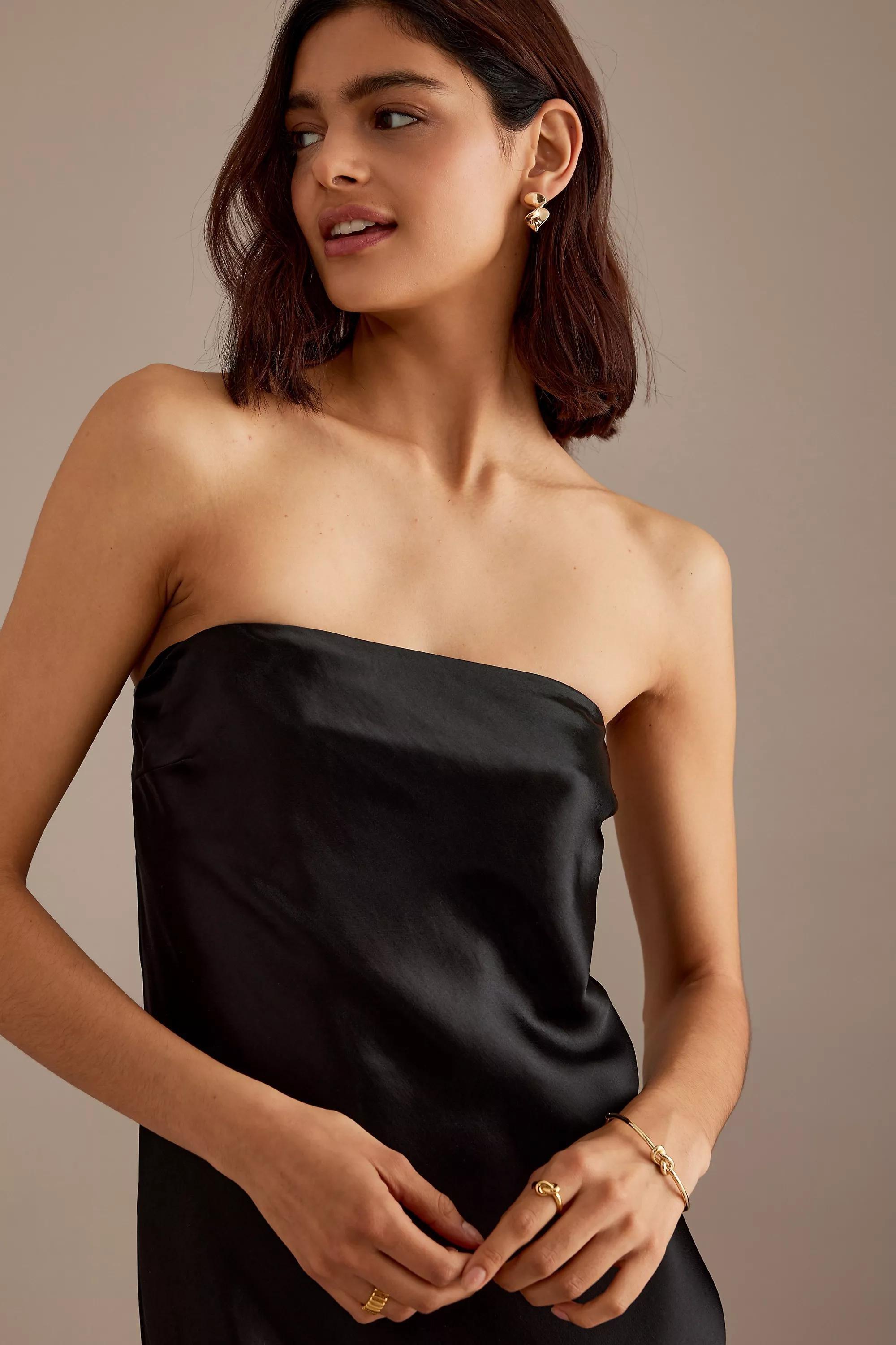 Anthropologie Strapless Maxi, Black, , large image number 6