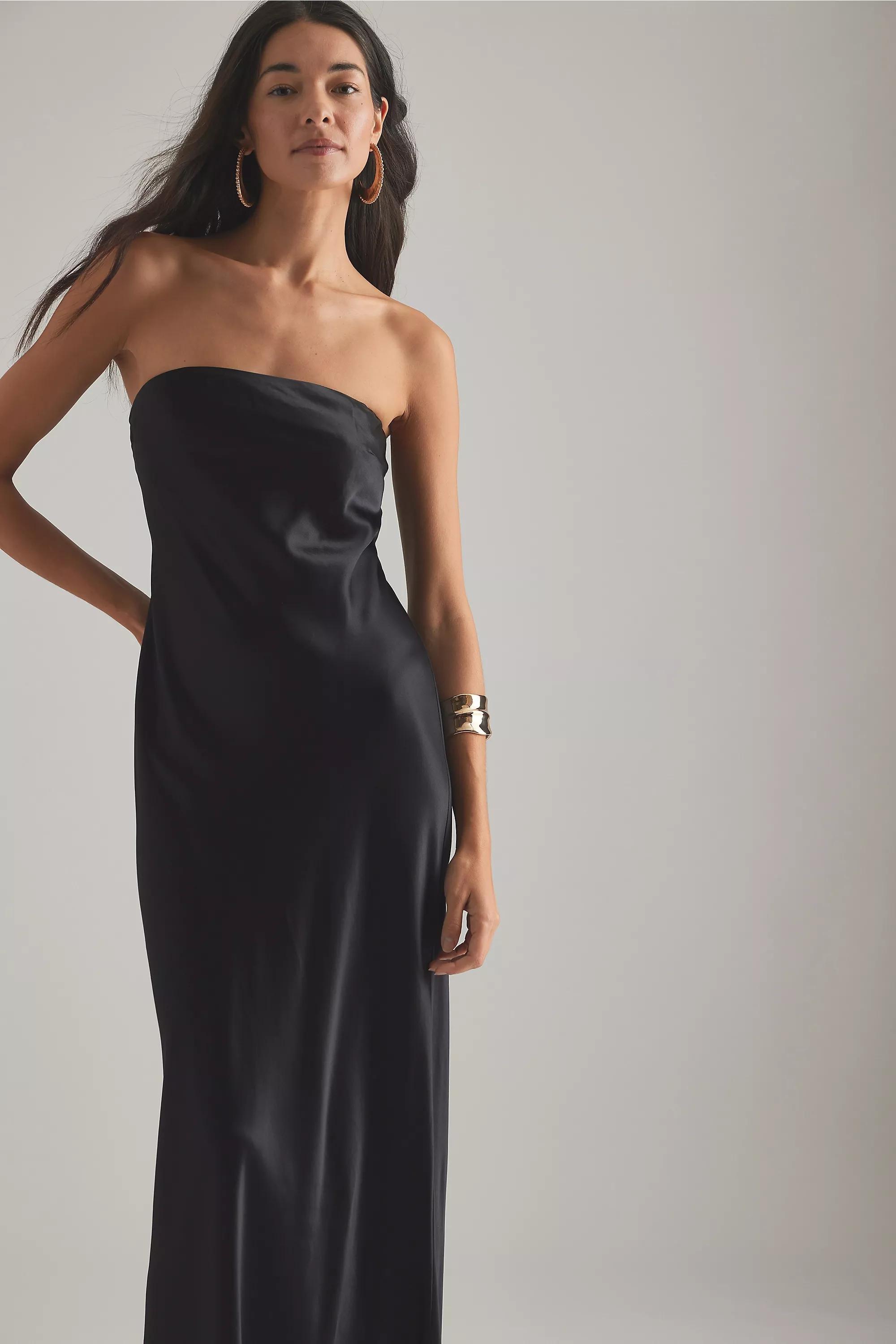 Anthropologie Strapless Maxi, Black, , large image number 7