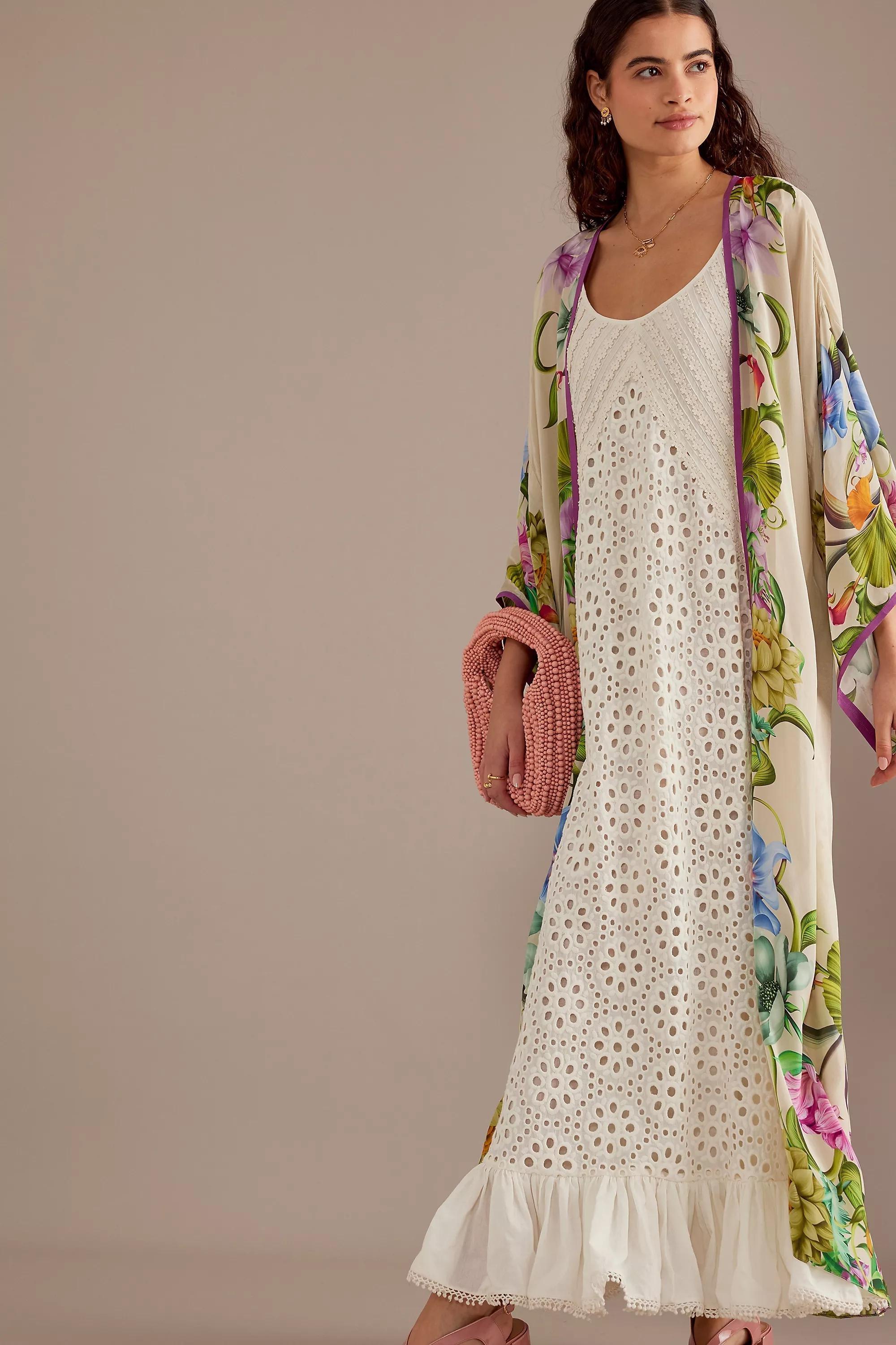 Fe Payal Broderie Maxi Dress, White, , large image number 2