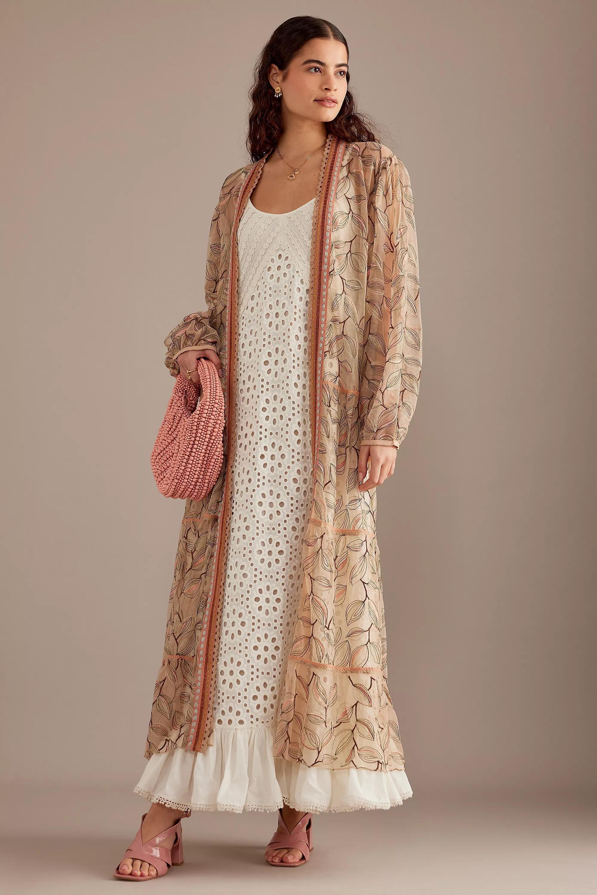 Fe Payal Broderie Maxi Dress, White, , large image number 4