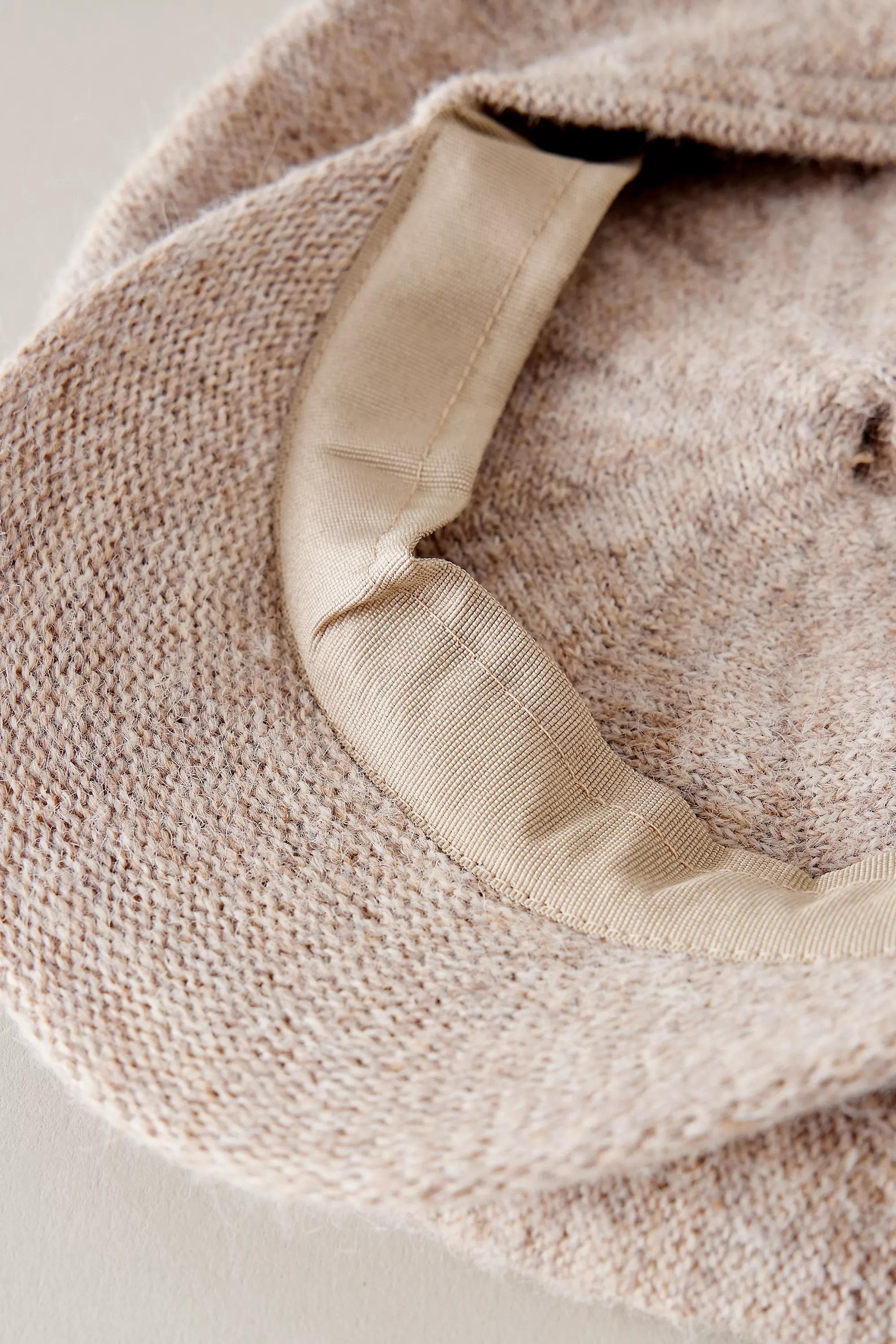 Felt Baker Boy Hat, Beige, A501_0014, large image number 4