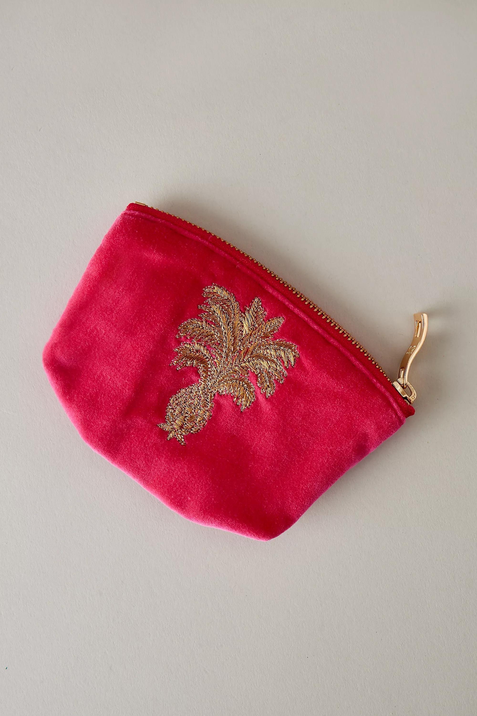 Anthropologie Embroidered Handmade Bag, Pink, A501_0066, large image number 0