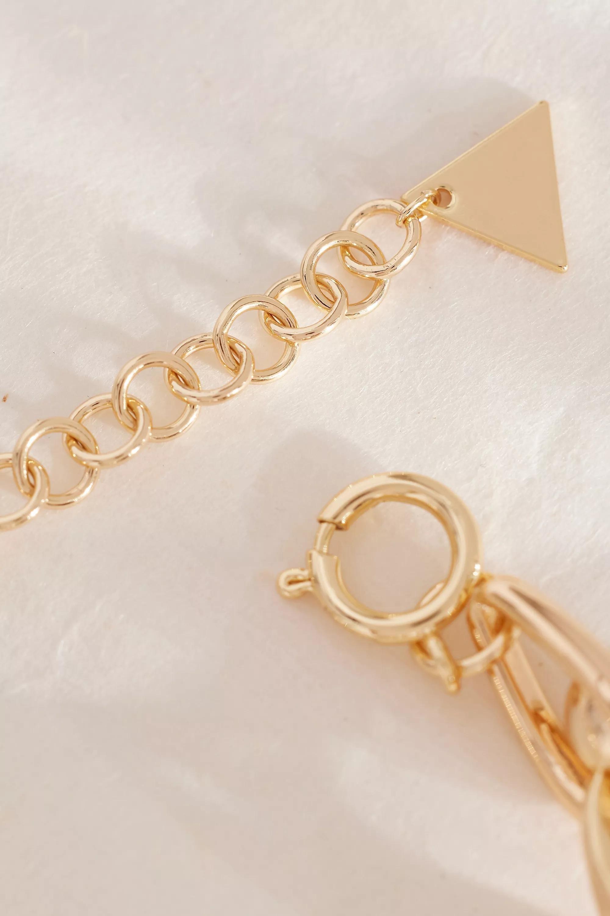 Gold-Plated Chunky Ball Chain Necklace, Gold, A501_0070, large image number 2