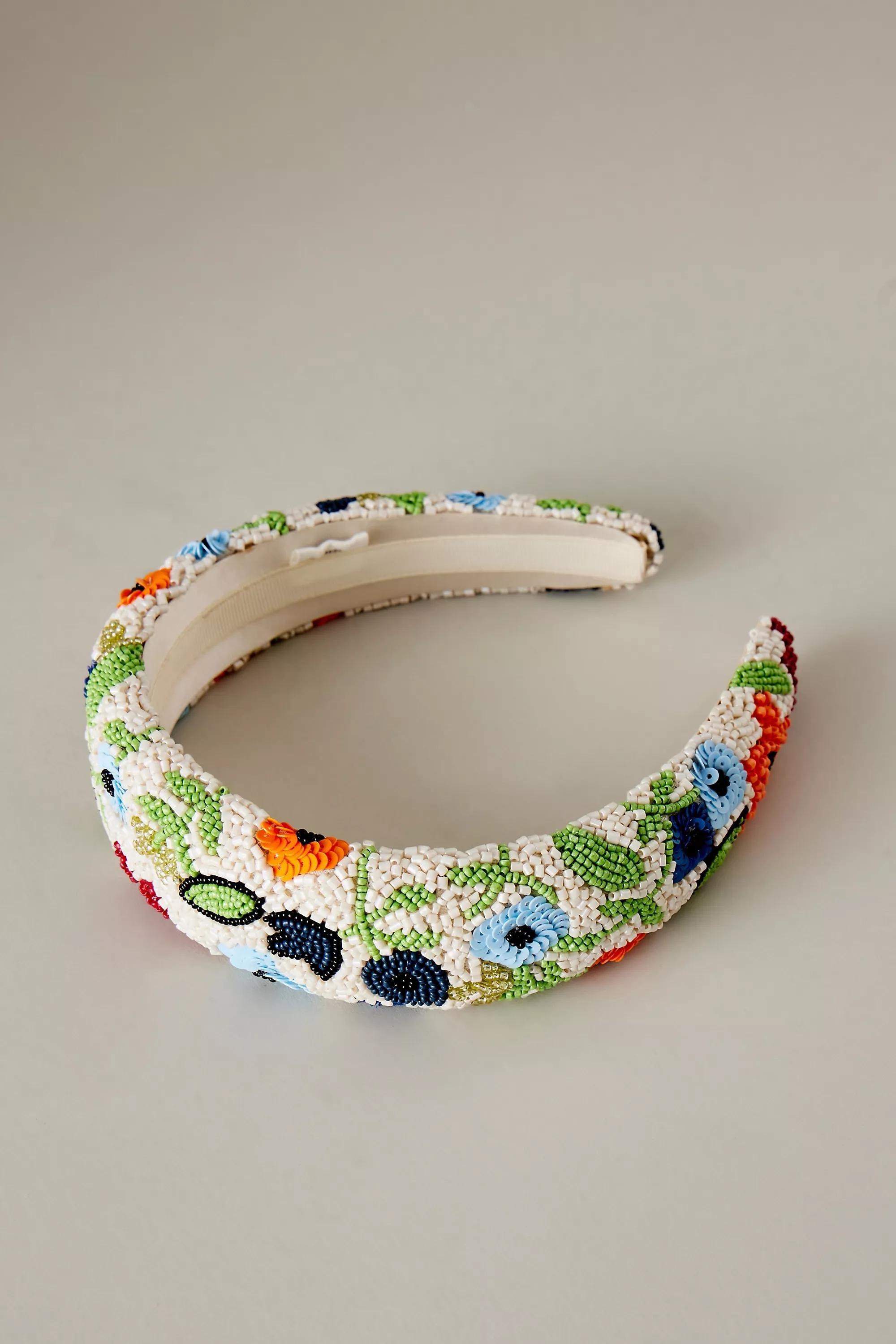 Becksondergaard Anemona Floral Beaded Headband, White, , large image number 0