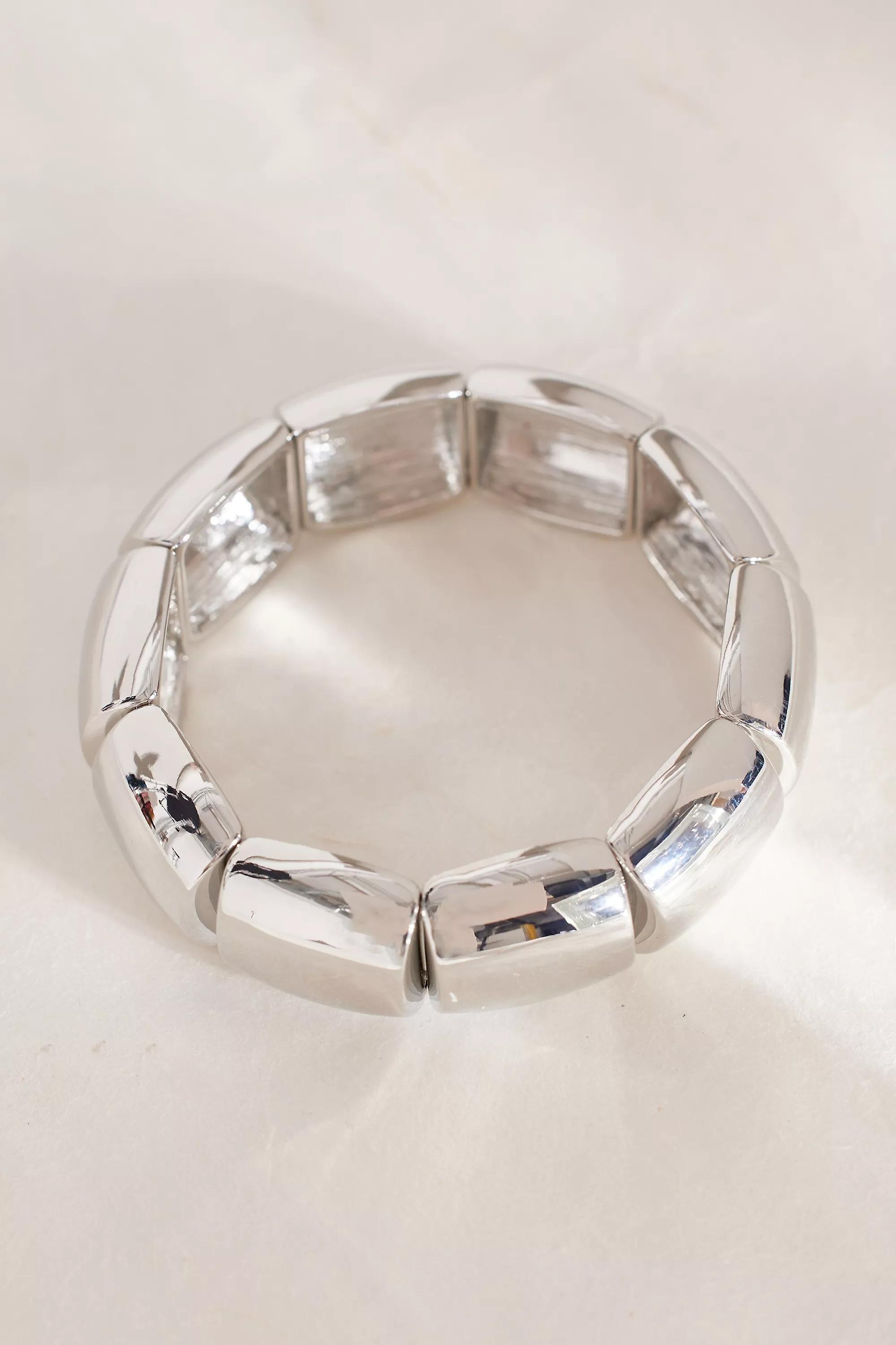 Chunky Metal Link Bracelet, Silver, A501_0007, large image number 0