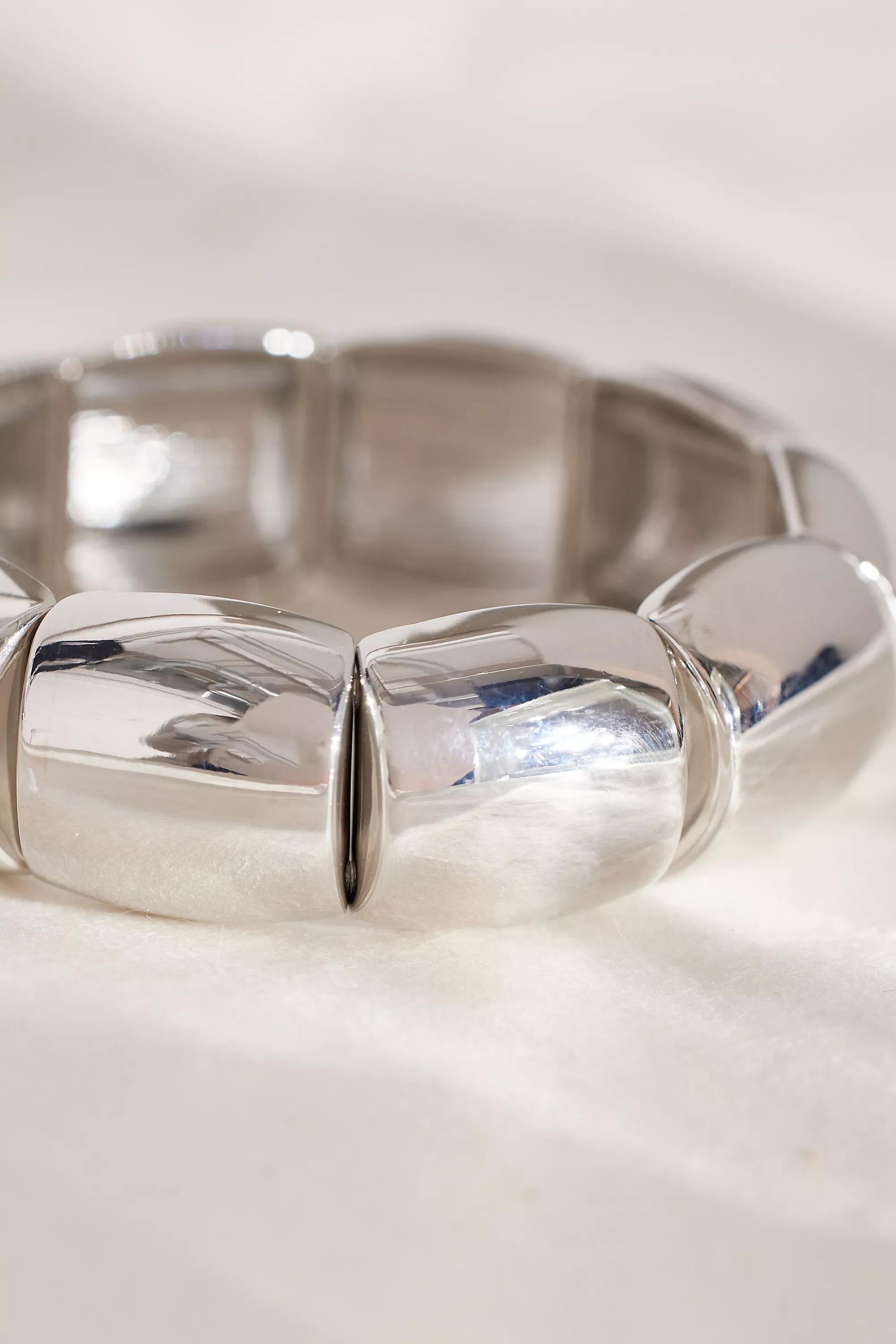 Chunky Metal Link Bracelet, Silver, A501_0007, large image number 1