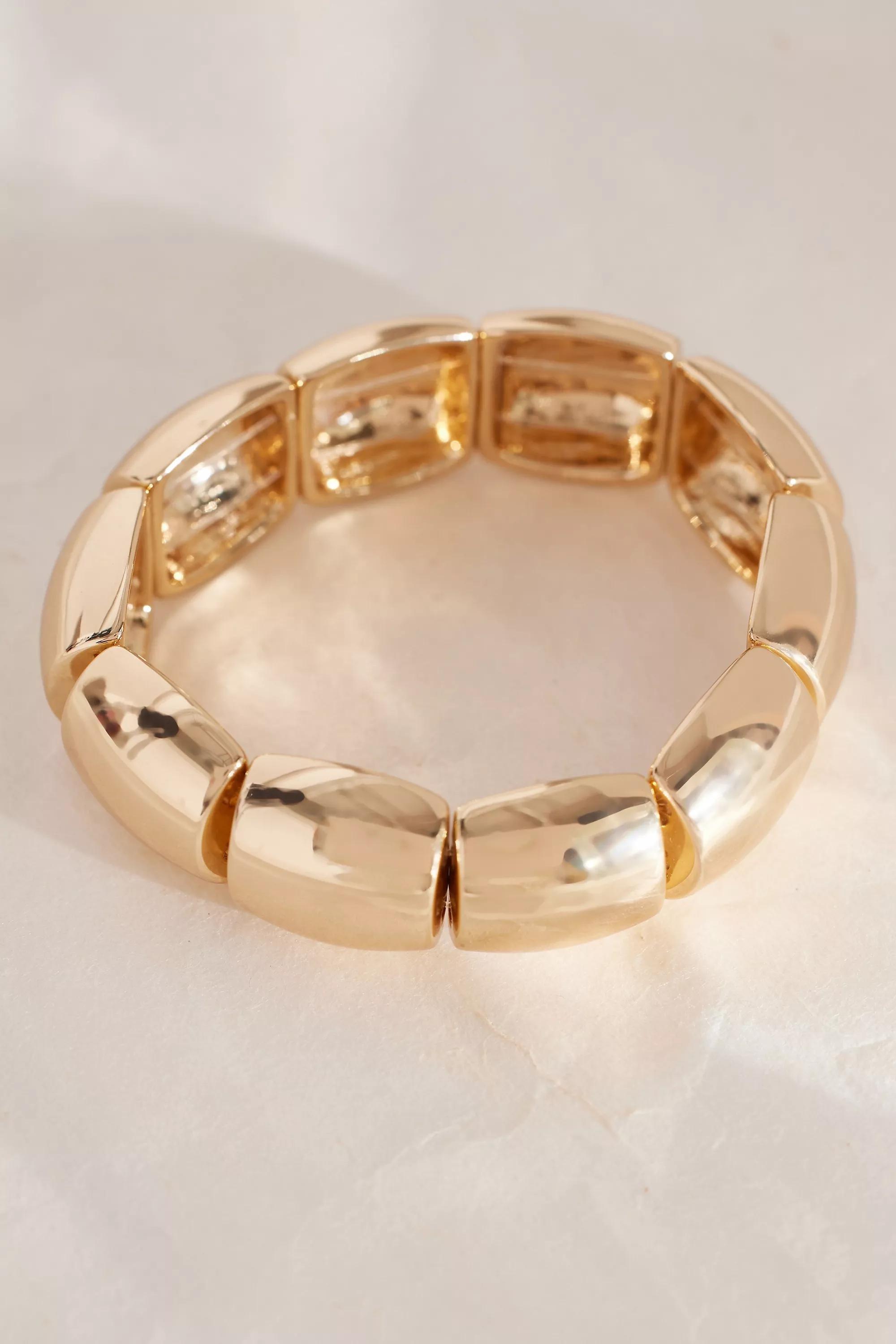 Chunky Metal Link Bracelet, Gold, A501_0070, large image number 1