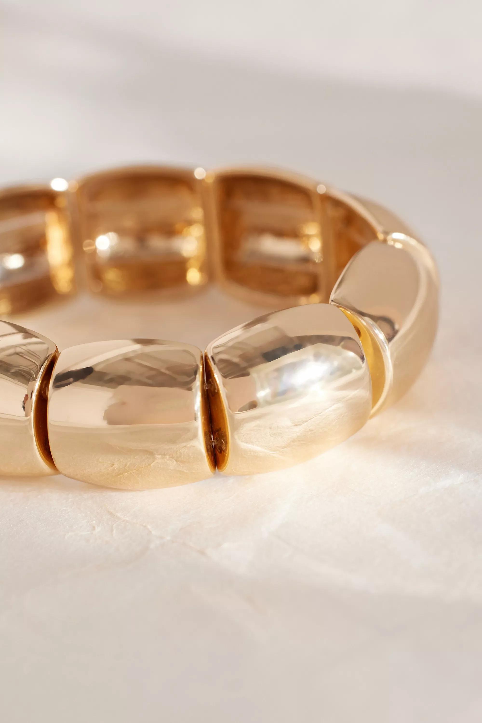 Chunky Metal Link Bracelet, Gold, A501_0070, large image number 2