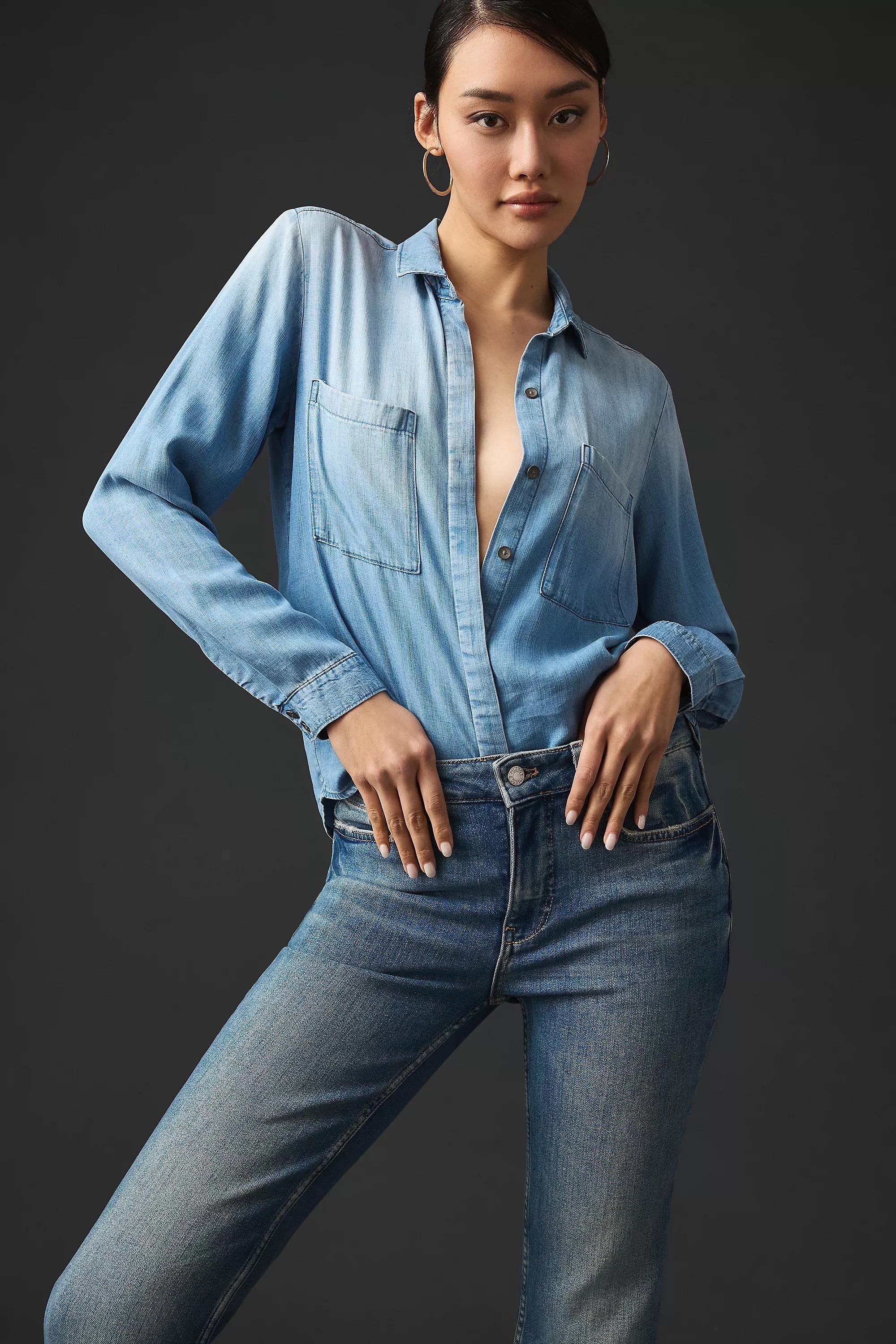 By Pilcro Denim The Yaya Mid-Rise Crop Jeans, Blue, A501_0093, large image number 4