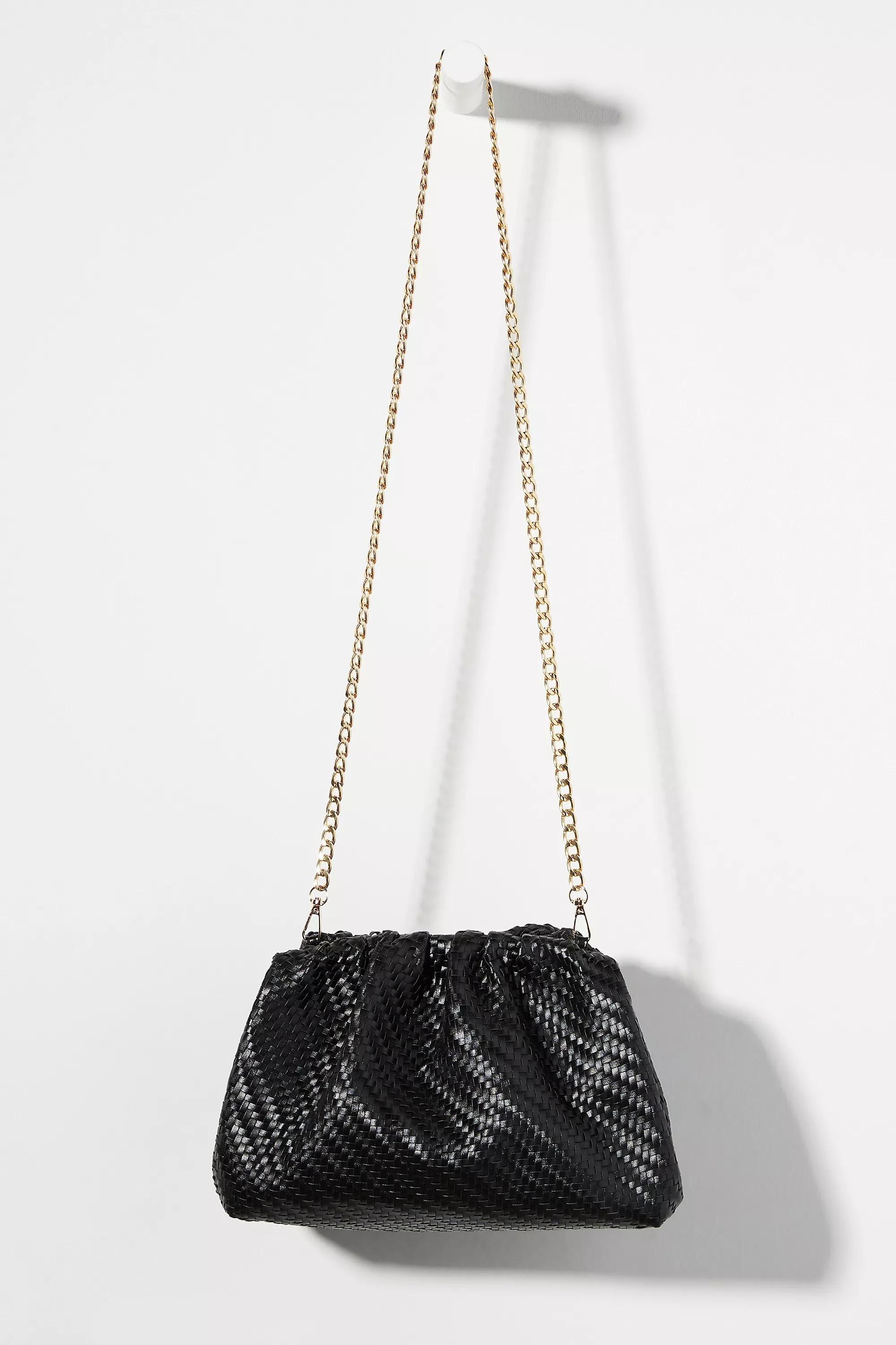 The Frankie Faux-Leather Clutch Bag, Black, A501_0001, large image number 0