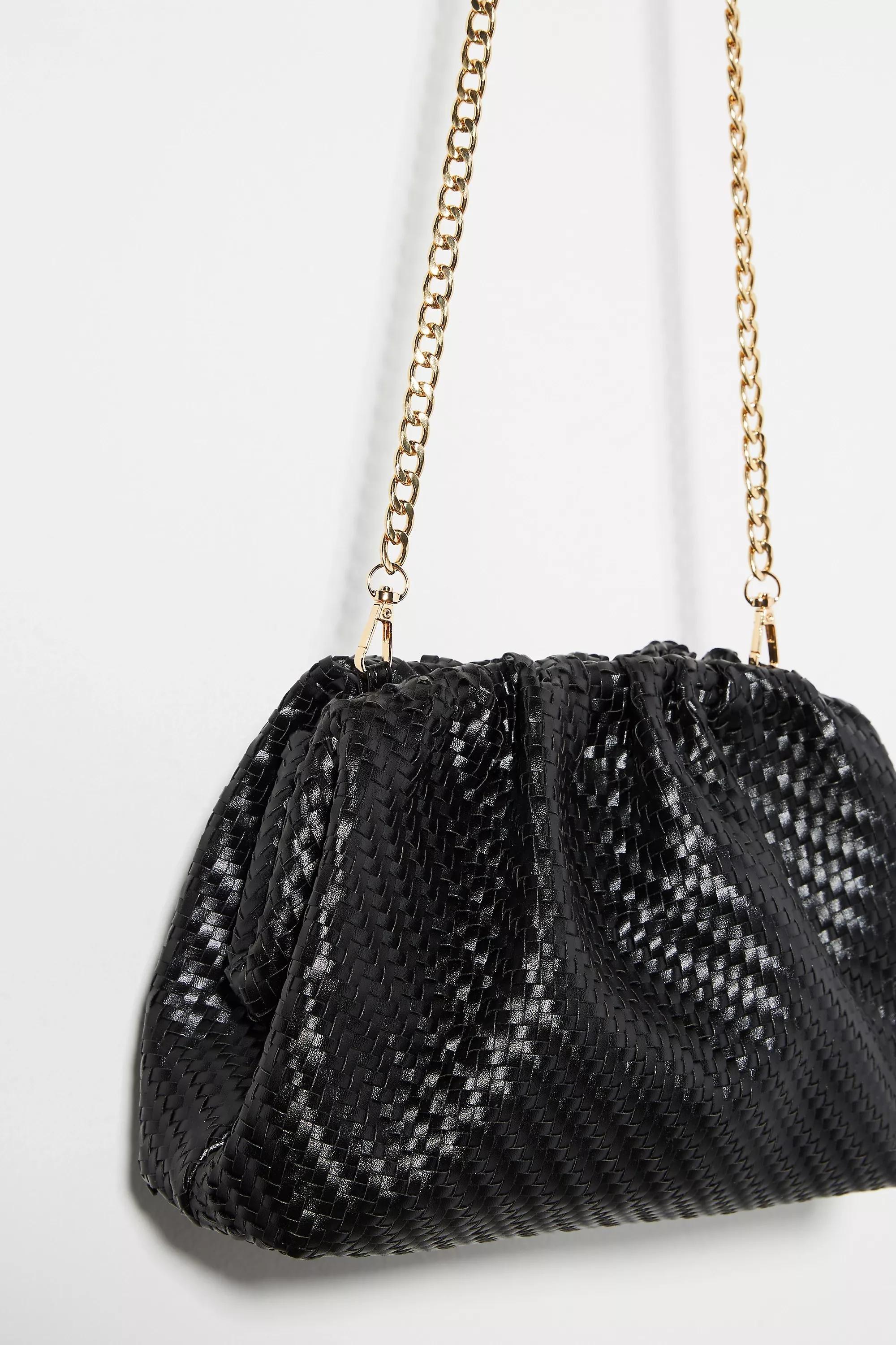 The Frankie Faux-Leather Clutch Bag, Black, A501_0001, large image number 1