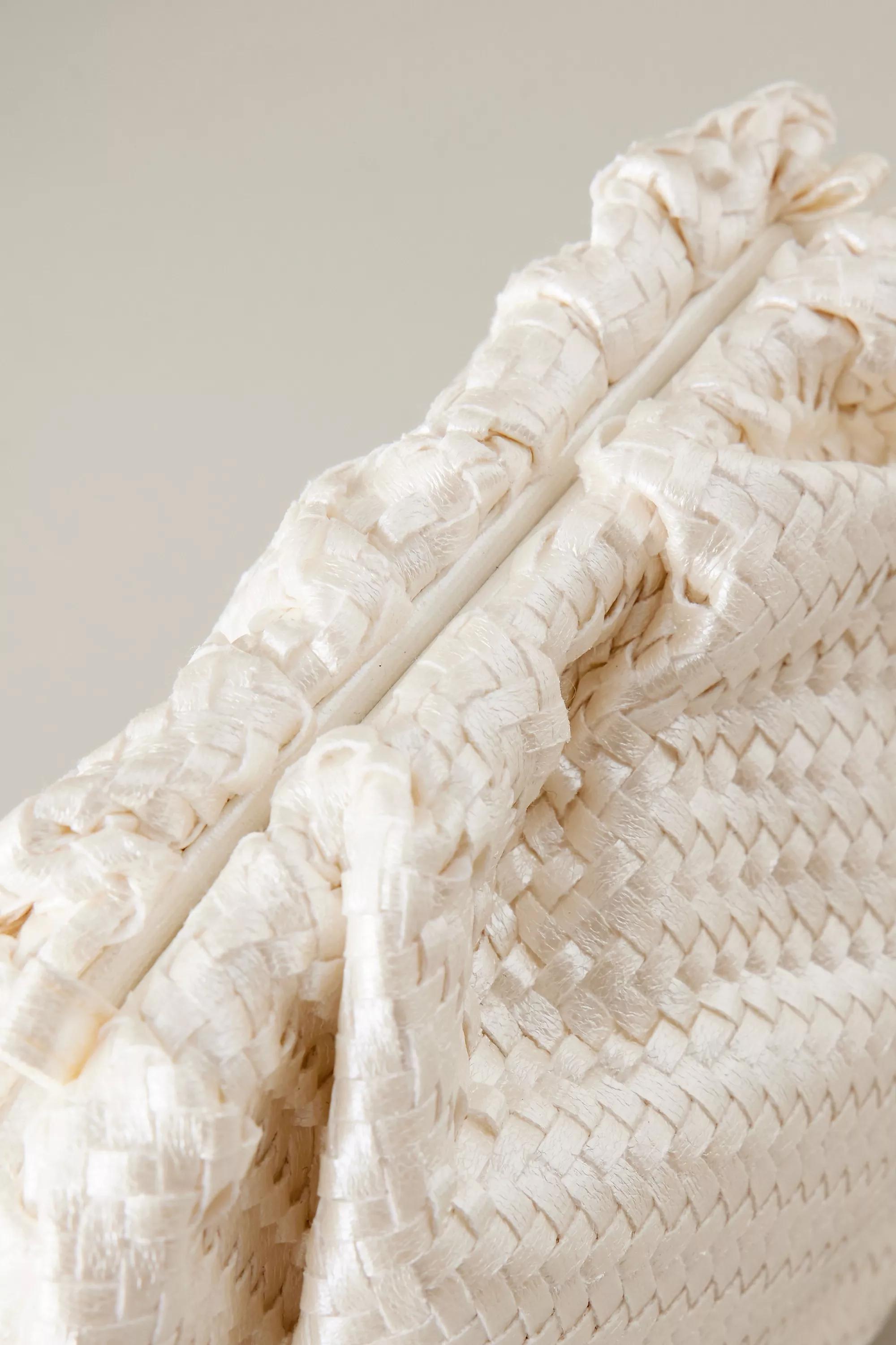 The Frankie Faux-Leather Clutch Bag, White, A501_0017, large image number 1