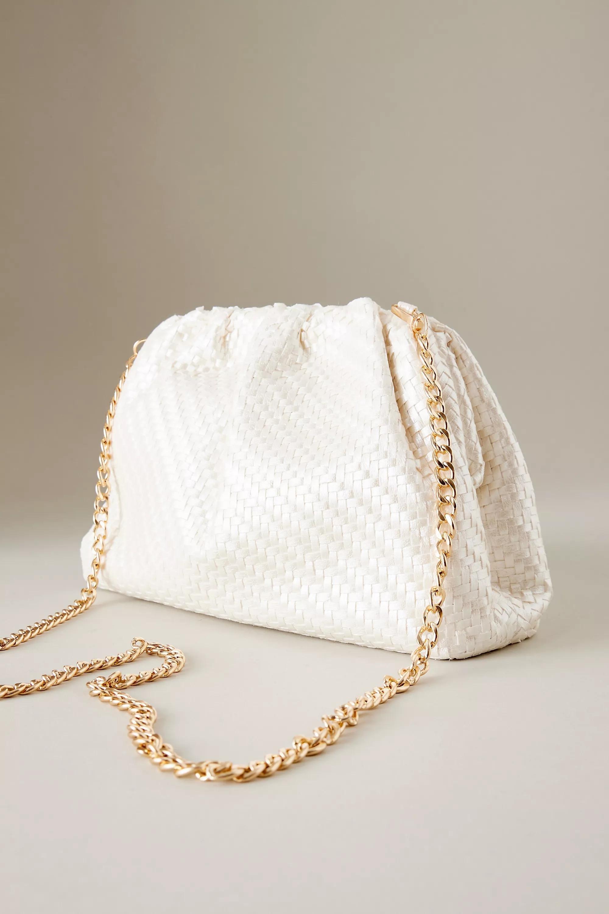 The Frankie Faux-Leather Clutch Bag, White, A501_0017, large image number 2
