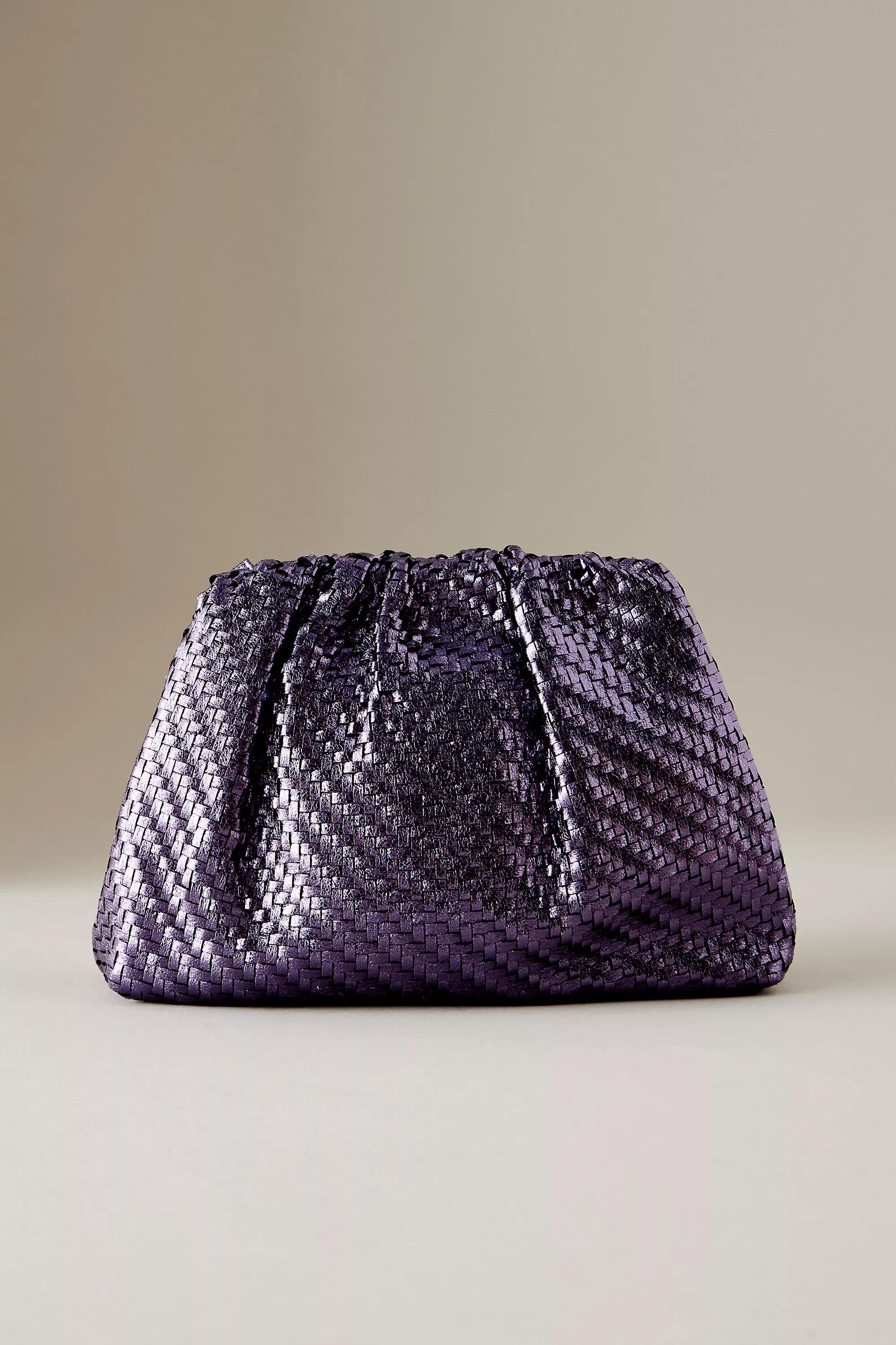 The Frankie Faux-Leather Clutch Bag, Purple, A501_0050, large image number 0